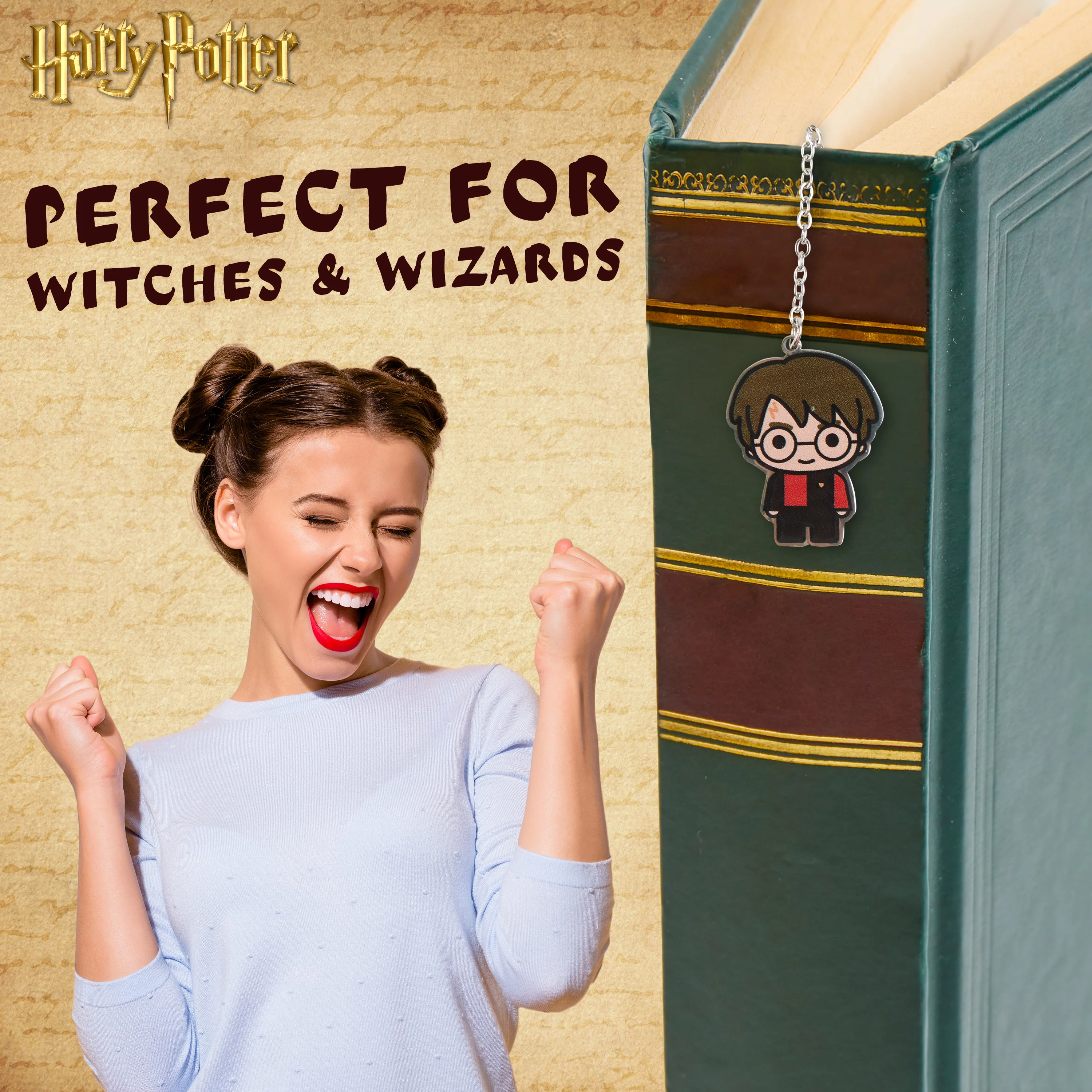 Harry Potter Metal Bookmark Gift Box with Hanging CharmSchool Uni Reading Teacher Gifts (Harry Potter) - Image 3