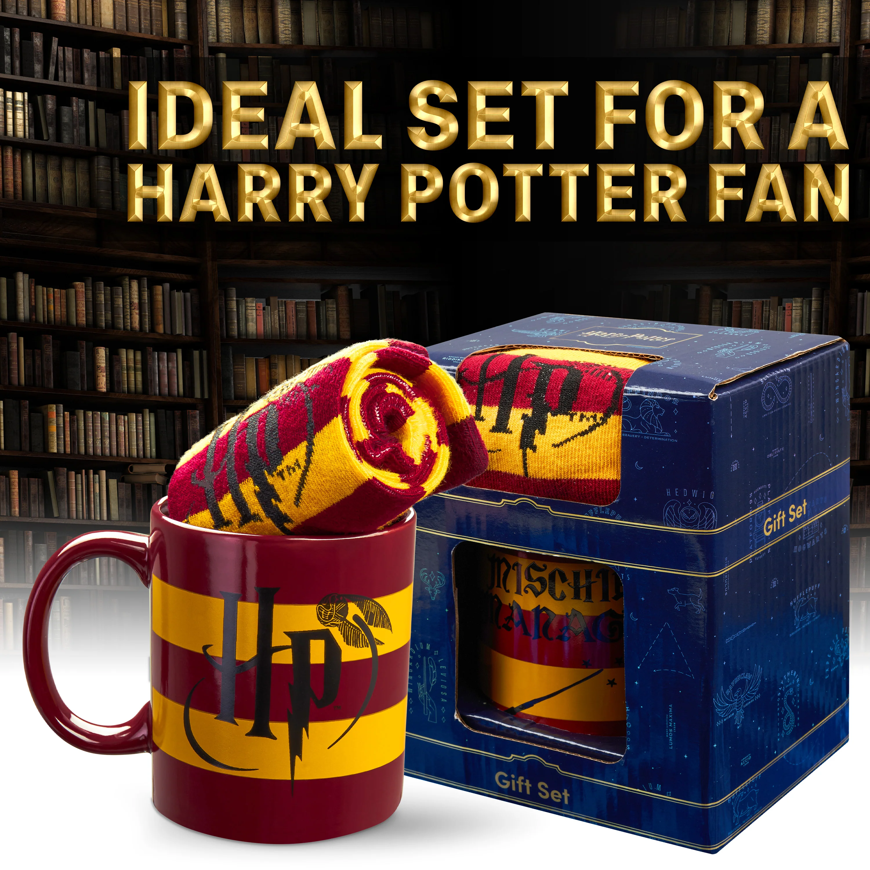 Harry Potter Mug & Socks Gift Set for Women & Teens Hogwarts Calf Socks - Image 2