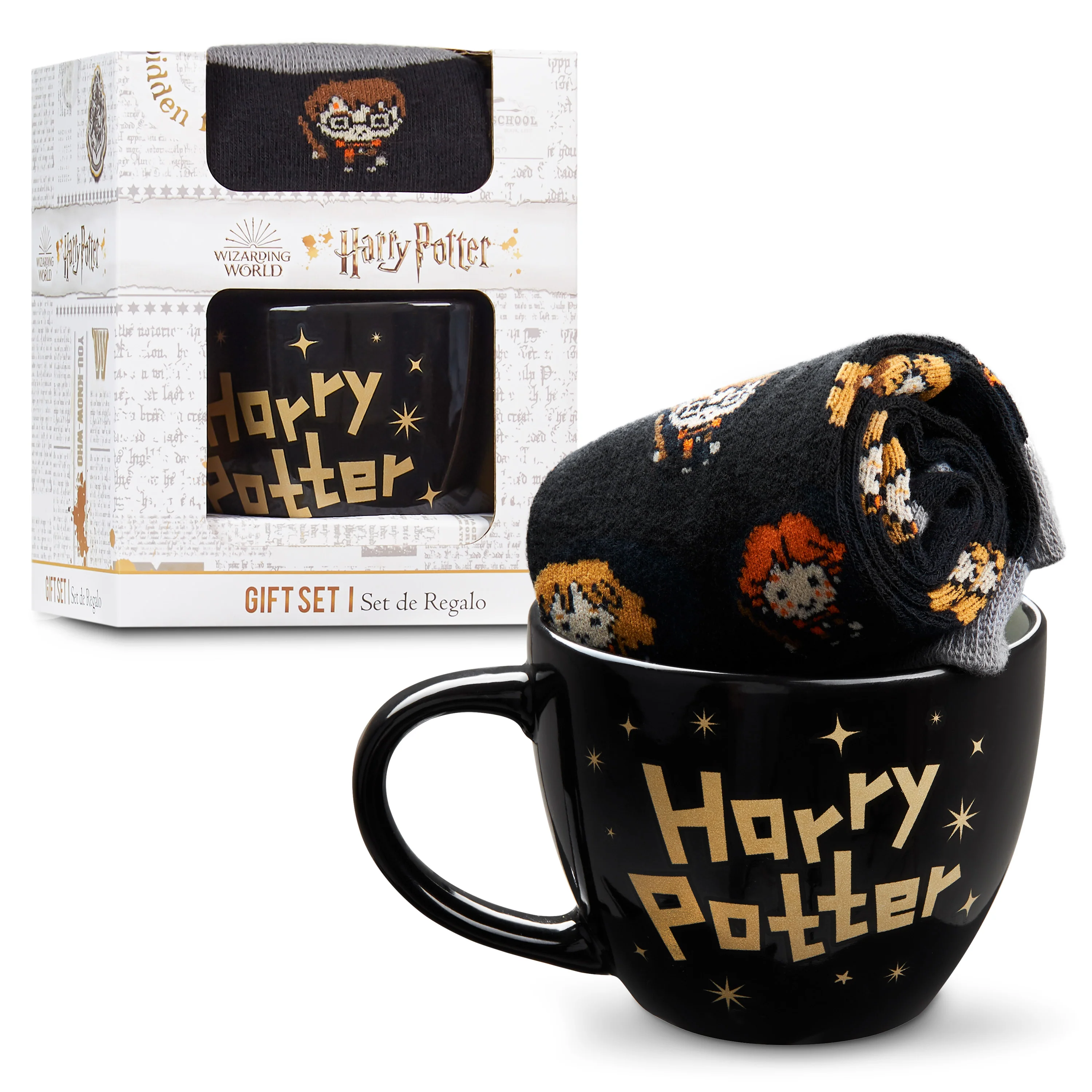 Harry Potter Mug & Socks Gift Set for Women & Teens UK Hogwarts Calf Socks Ceramic Mug