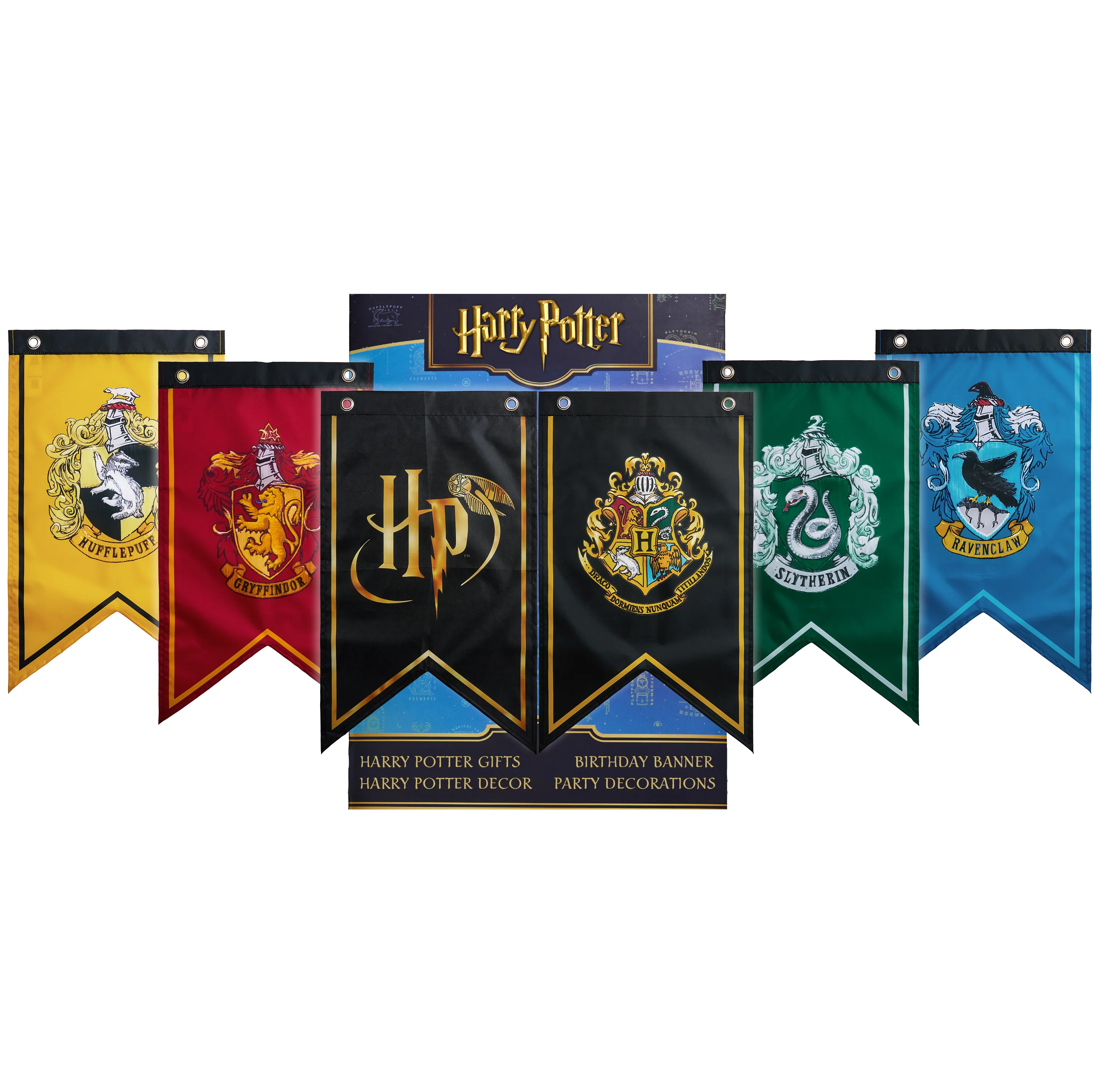 Harry Potter Party Decorations Home Decor Hogwarts Bunting House Flag Banner Hufflepuff Slytherin Ravenclaw Gryffindor Party Supplies Adults Teens Kids