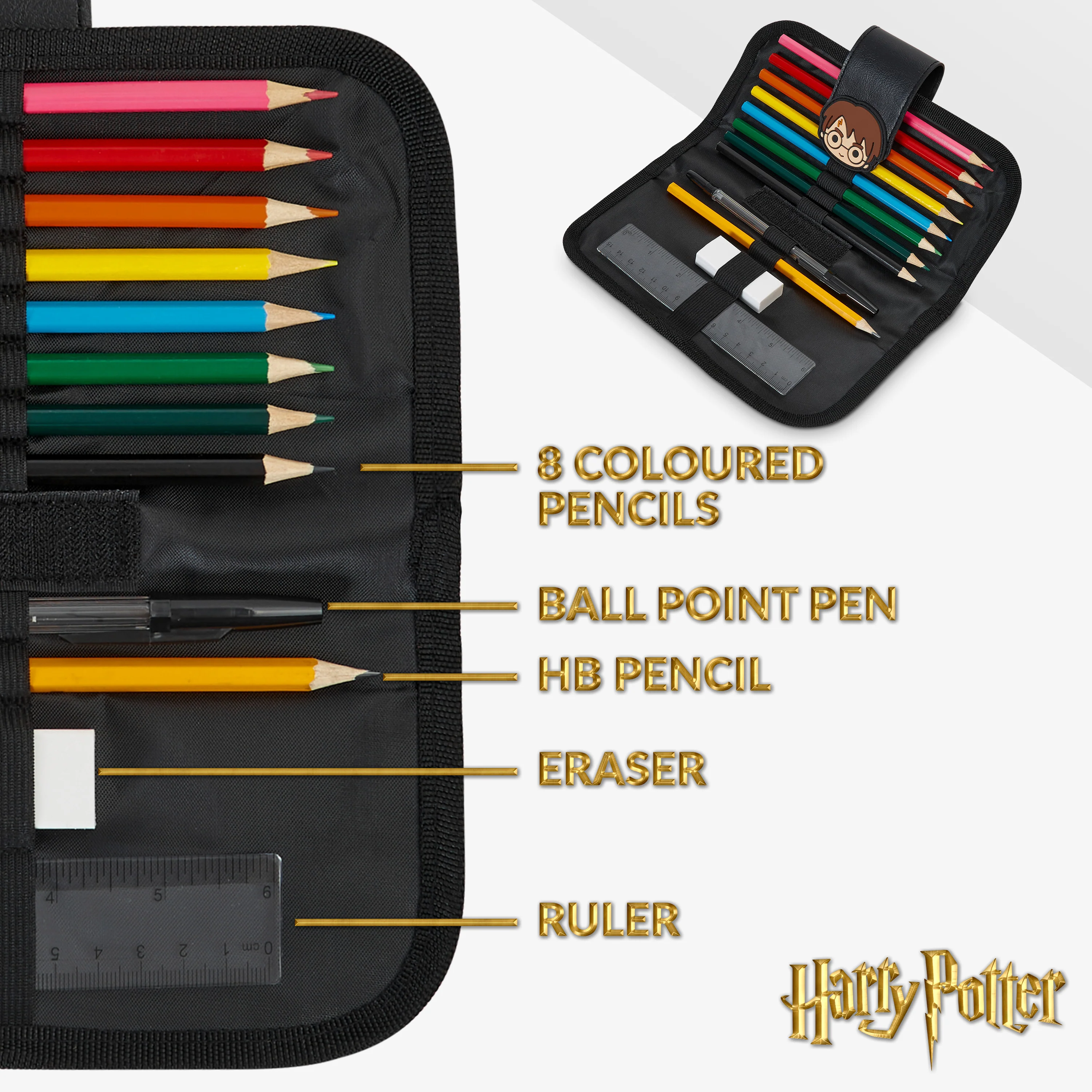 Harry Potter Pencil Case, Kids Pencil Case with Stationery Included - Image 5