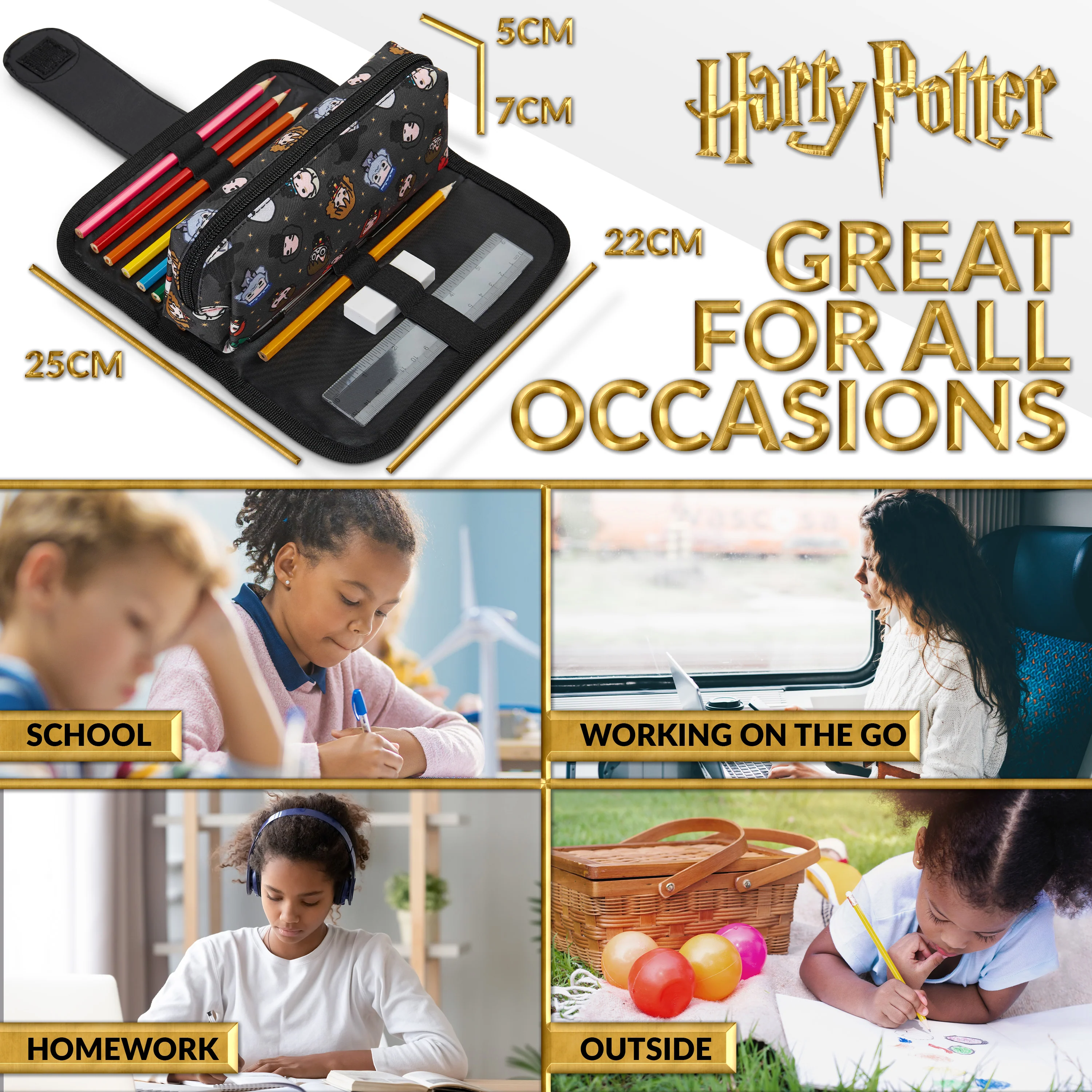 Harry Potter Pencil Case, Kids Pencil Case with Stationery Included - Image 7