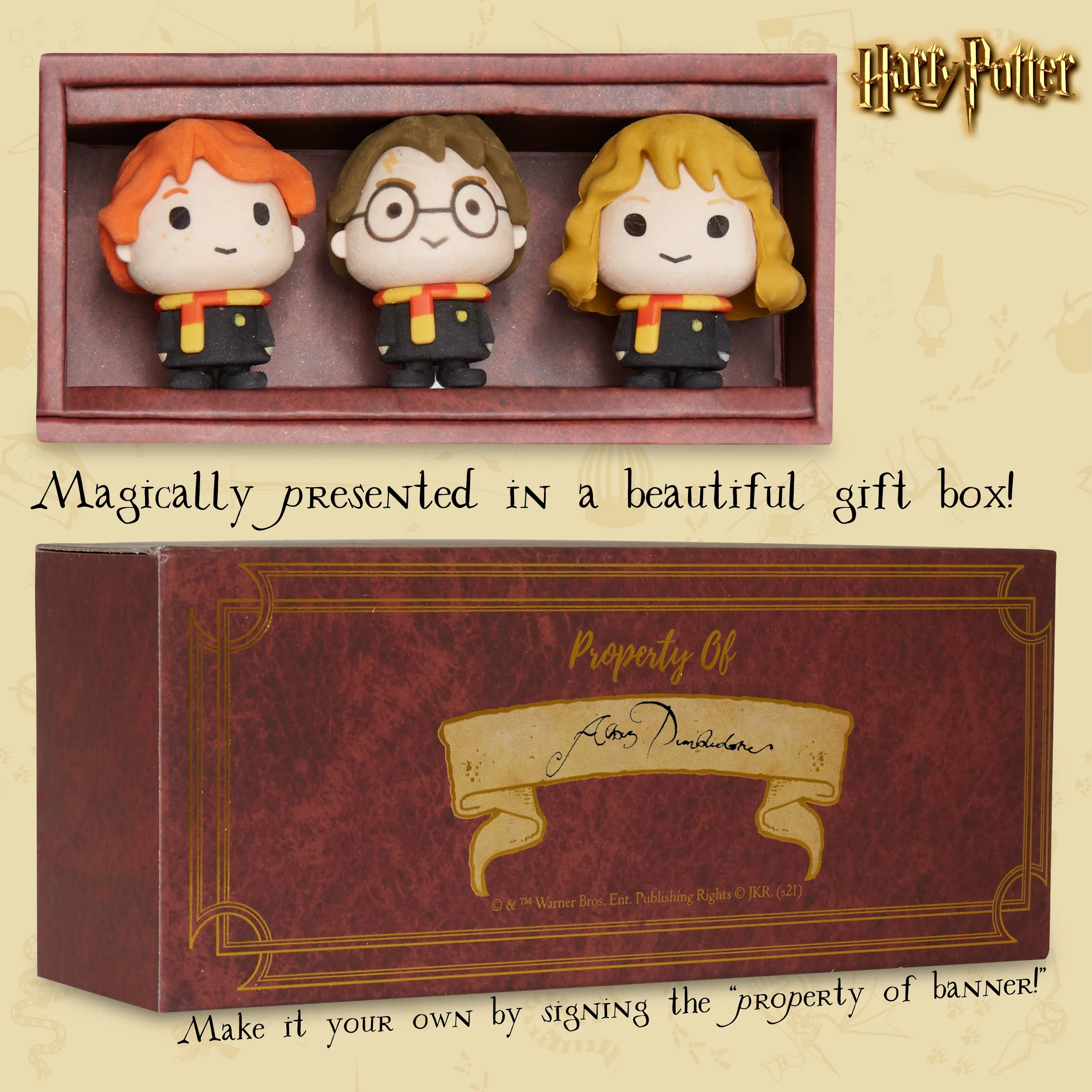Harry Potter Rubbers Erasers for Kids, 3 Pack Mini Figures, Collectable Rubber Characters - Image 7