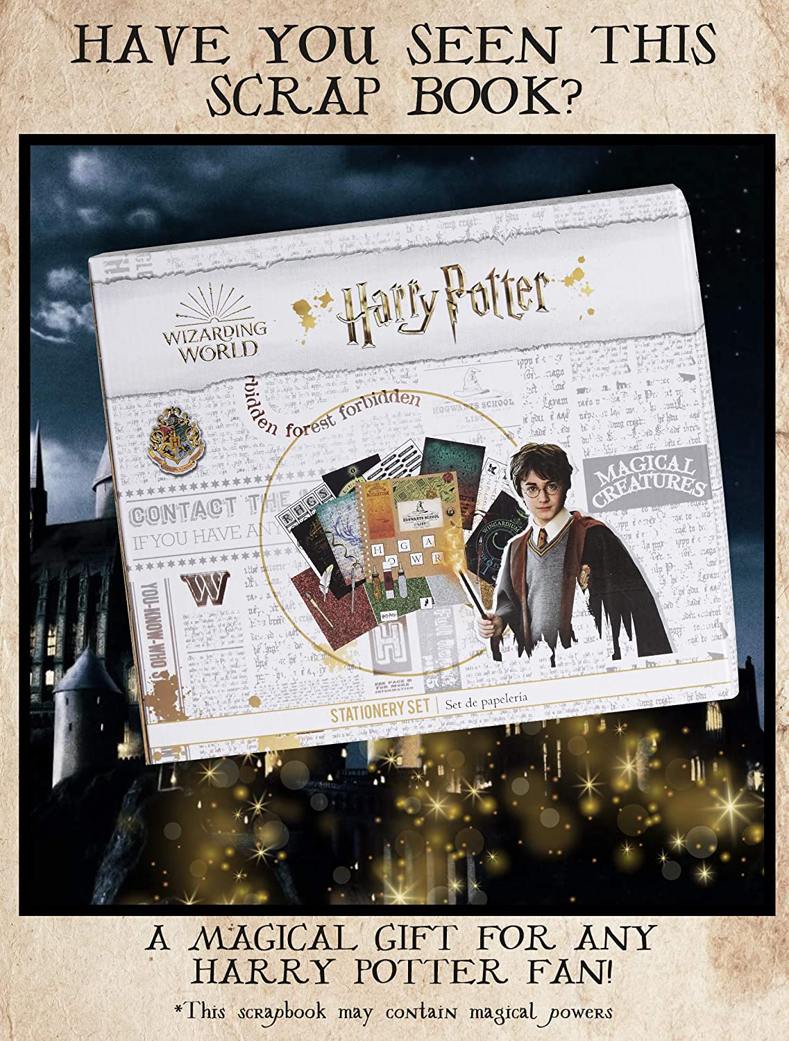 Harry Potter Scrap Book Set For Children, Arts and Crafts For Kids, Over 65 Scrapbook Accessories Photo Album Stickers Gel Pens Stamps Glitter Glue, Creative Gifts For Girls Boys - Image 5