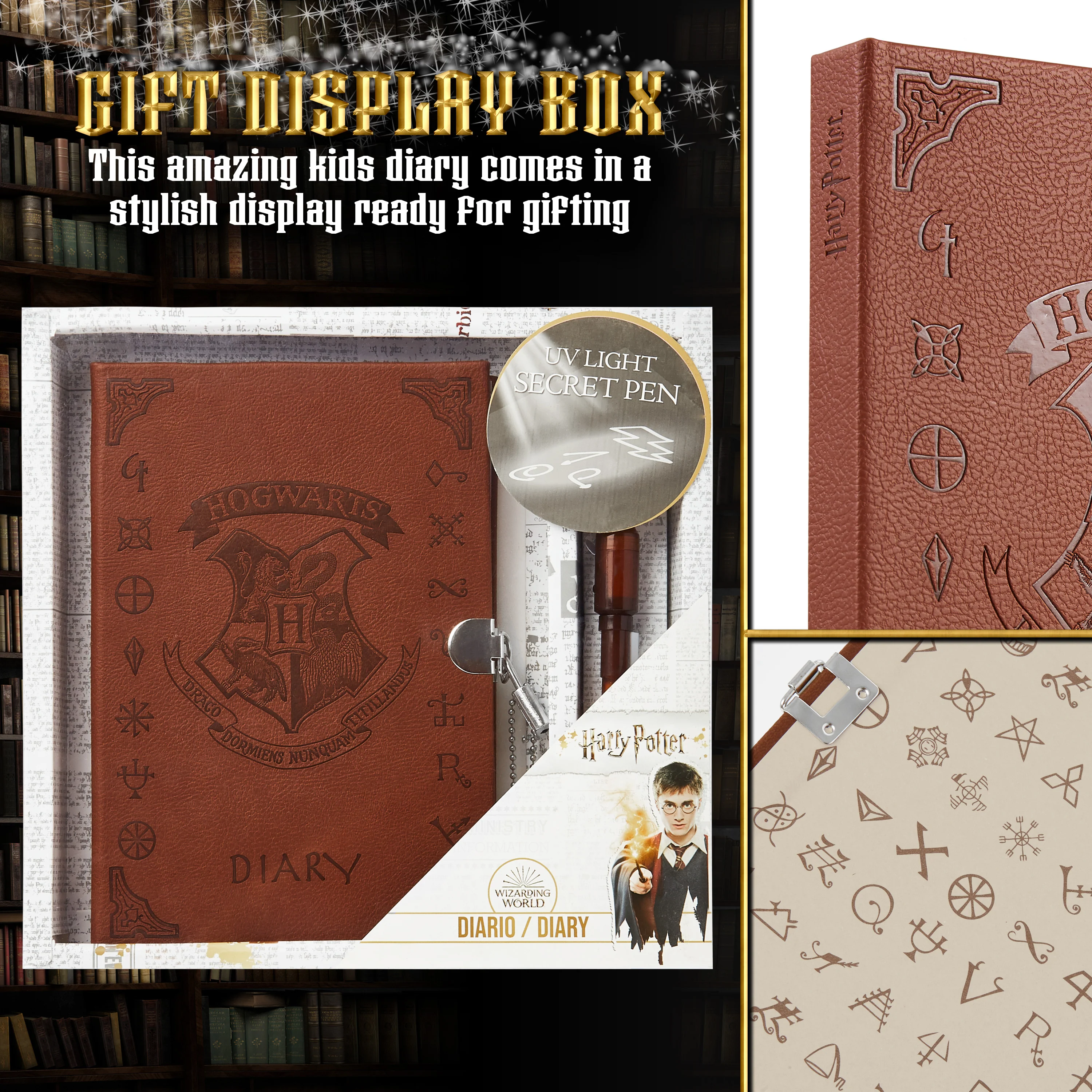 Harry Potter Secret Diary Set with Lockable Journal & Invisible Magic Pen - Image 5