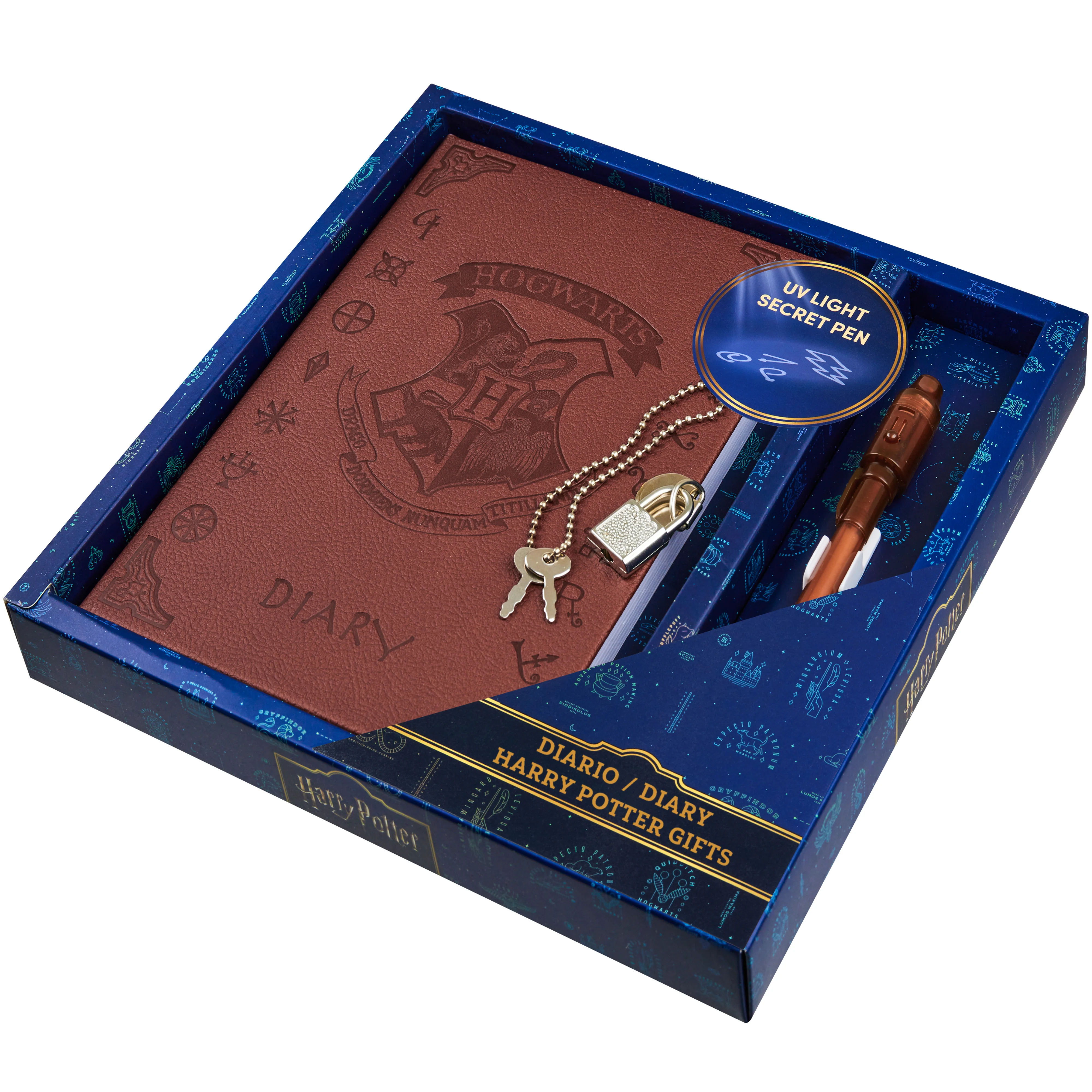 Harry Potter Secret Diary Stationery With Lockable Journal Notebook And Invisible Ink Magic Pen | Fun Stationery Set Gifts For Girls Or Boys