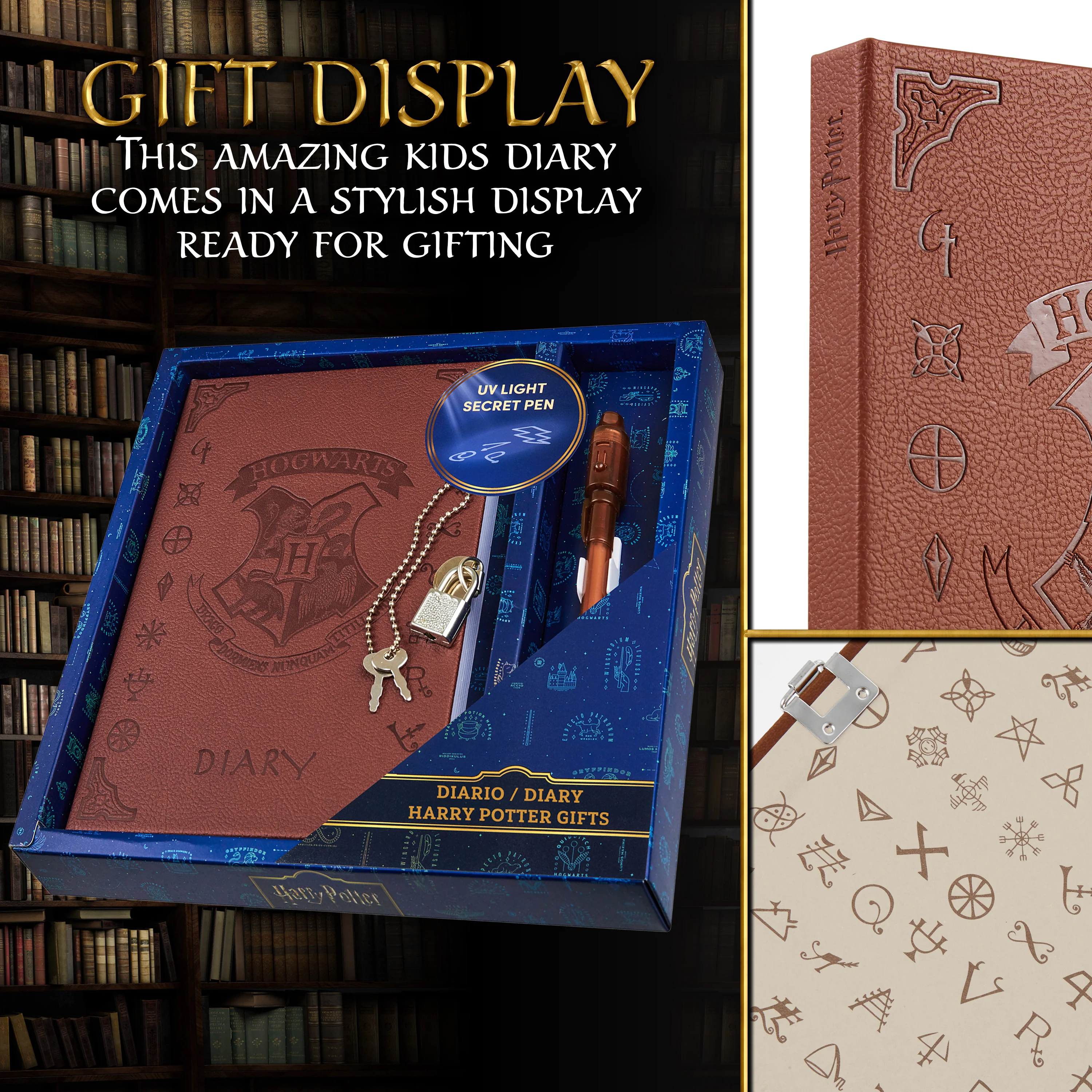 Harry Potter Secret Diary Stationery With Lockable Journal Notebook And Invisible Ink Magic Pen | Fun Stationery Set Gifts For Girls Or Boys - Image 5