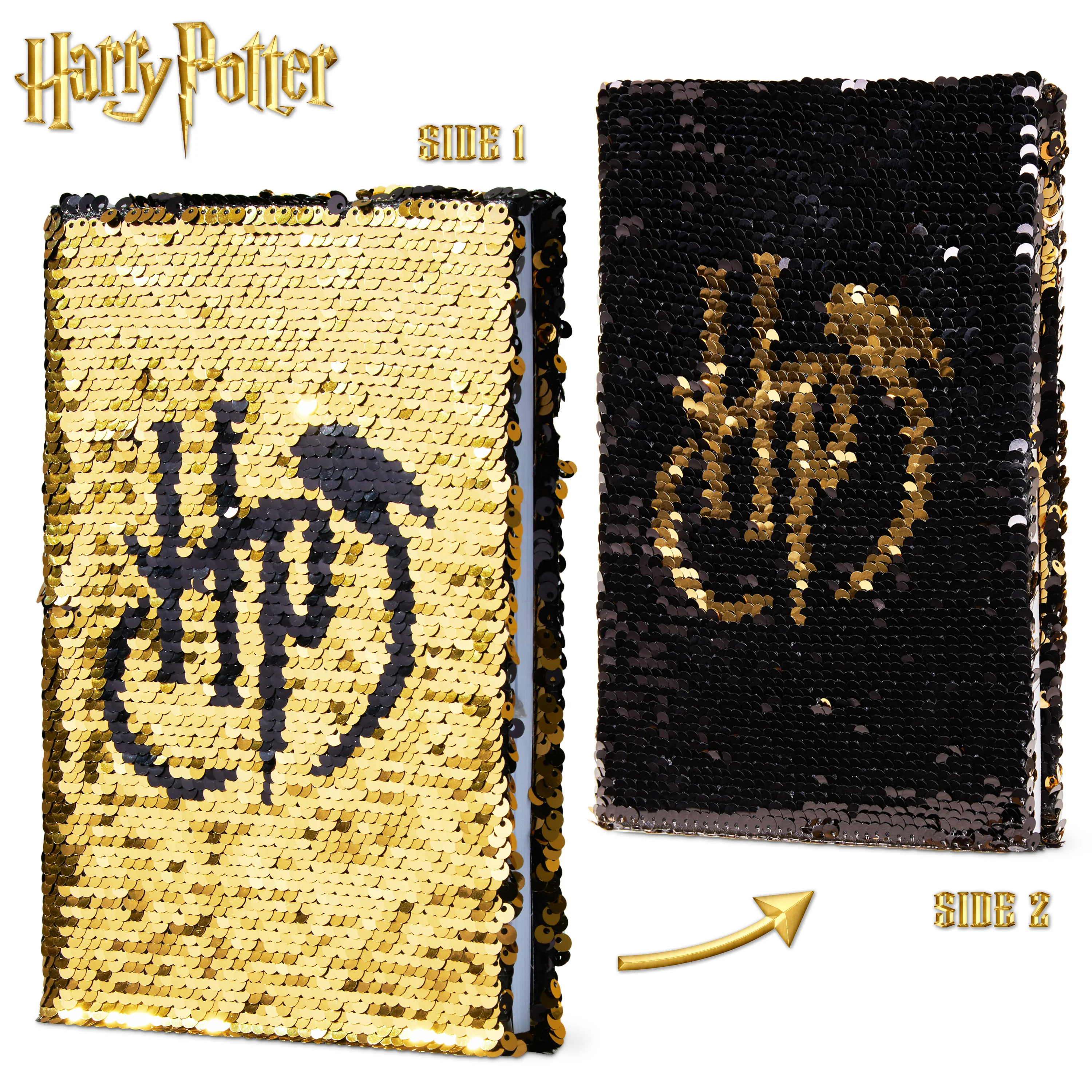 Harry Potter Sequin Journal Diary Notebook with Wand Pen For Girls Boys Teenager - Image 3