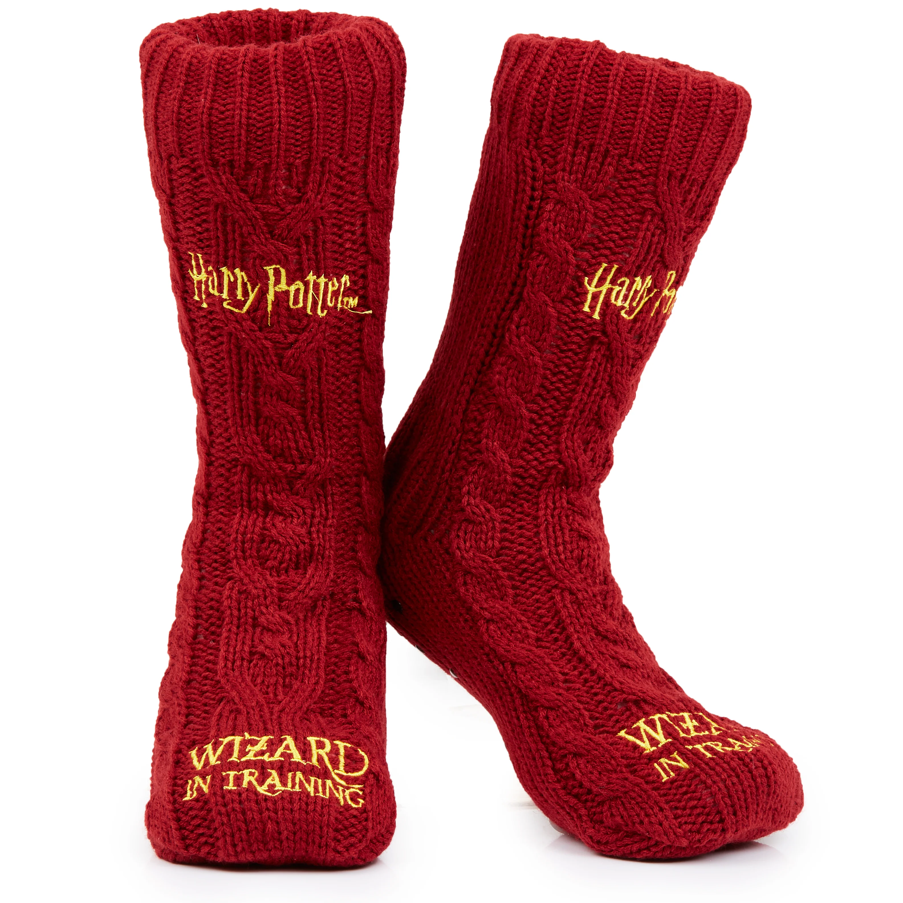 Harry Potter Slipper Socks for Women Teenagers, Cosy Warm Fleece Lined Bed Socks Non Slip - Gifts for Her