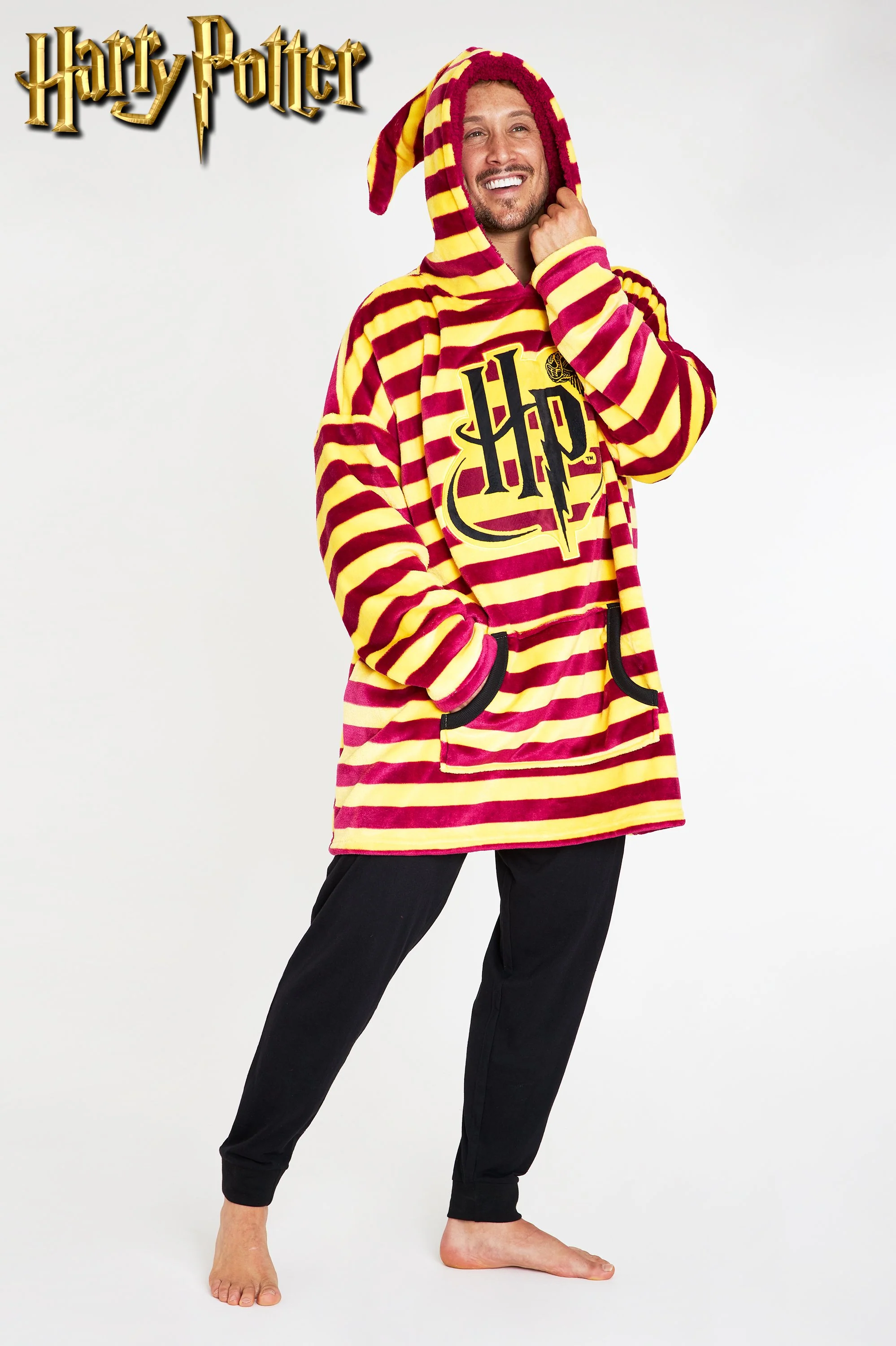 Harry Potter Women's Hoodies, Red Oversized Blanket Hoodie Harry Potter - Image 4