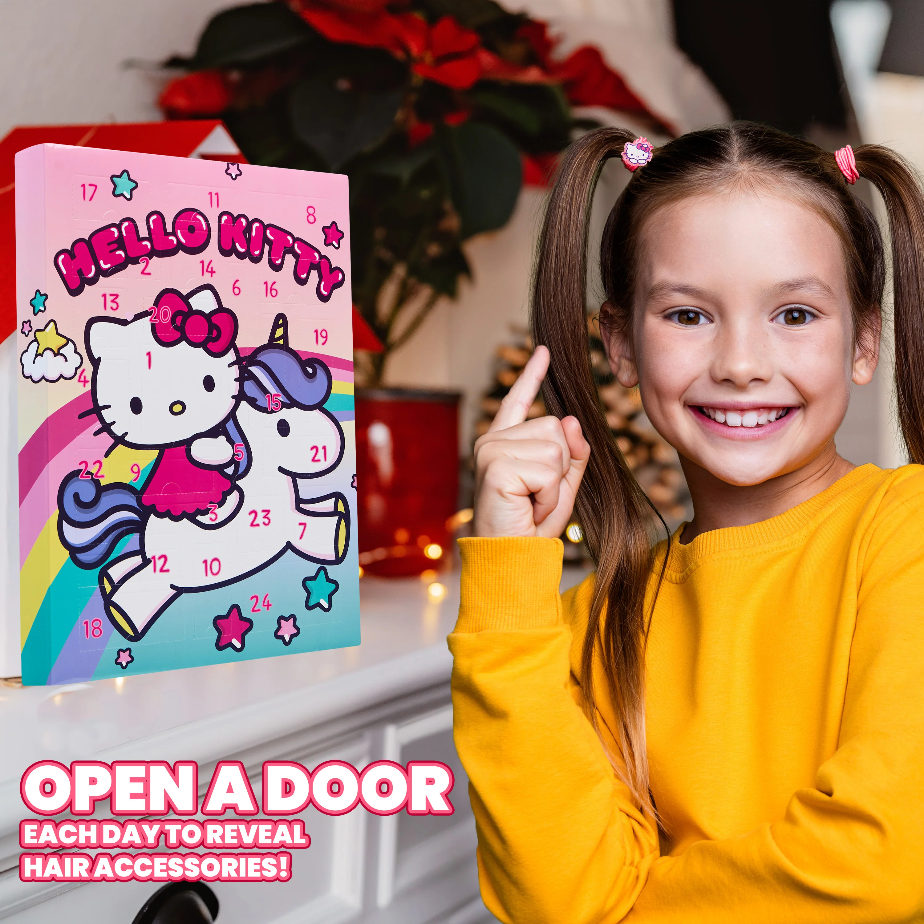 Hello Kitty Advent Calendar 2025, Girls Hair Accessories Countdown Calendar - Image 4