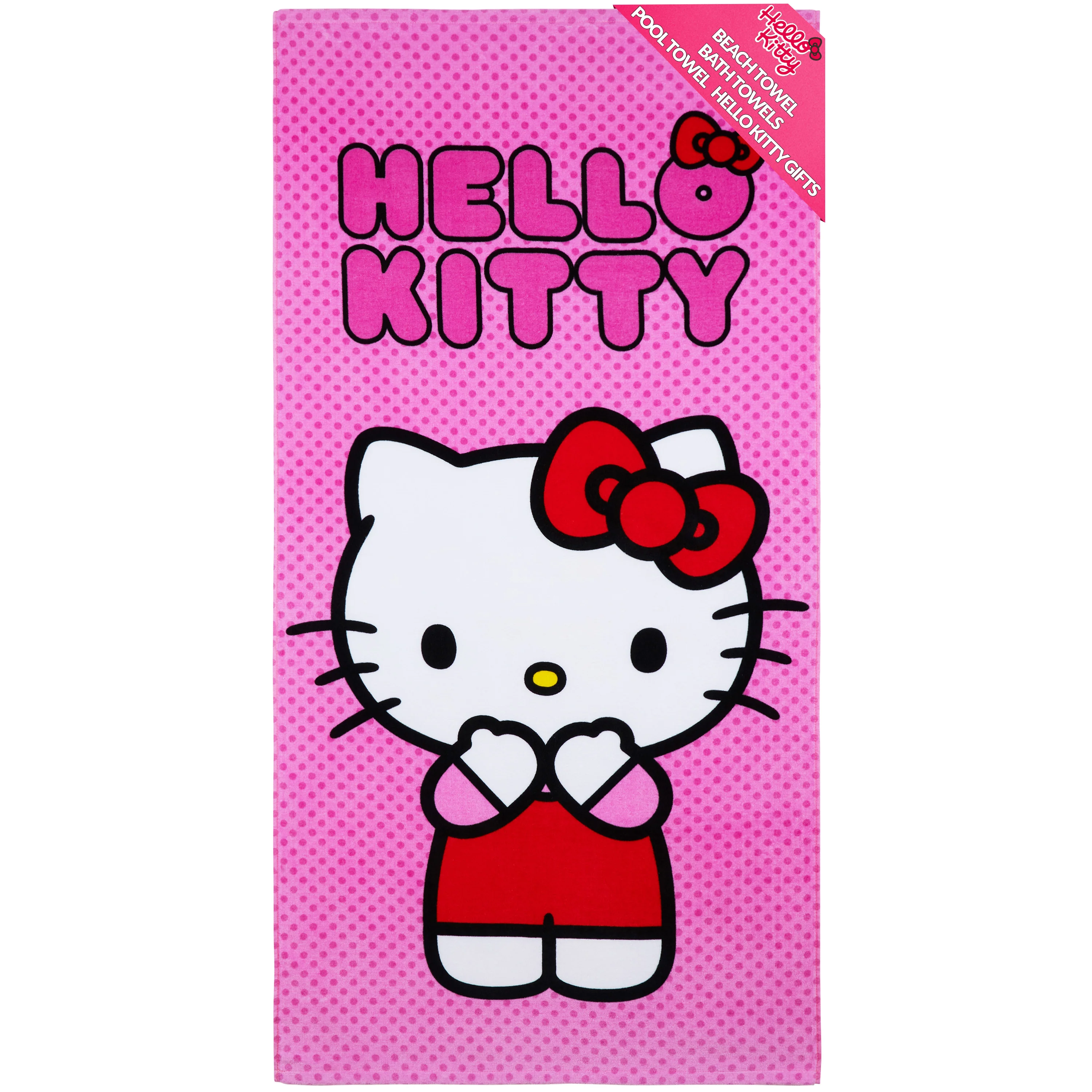 Hello Kitty Asciugamano Bambina Ragazza Donna Teli Mare Assorbente Asciugatura Rapida Kawaii Asciugamani da Bagno 140x70cm Anime Accessori Viaggio (Rosa, 70x140cm)