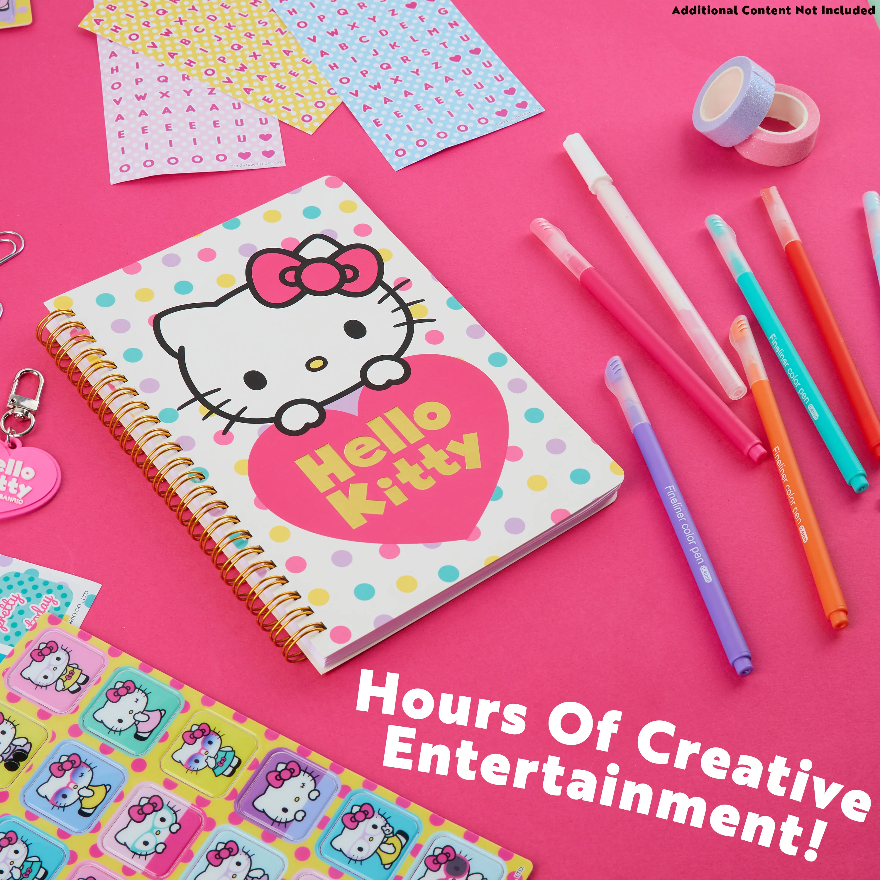 Hello Kitty DIY Journal Kit for Girls Teens A5 Diary Kawaii Art Supplies Stickers Sticky Notes - Image 5