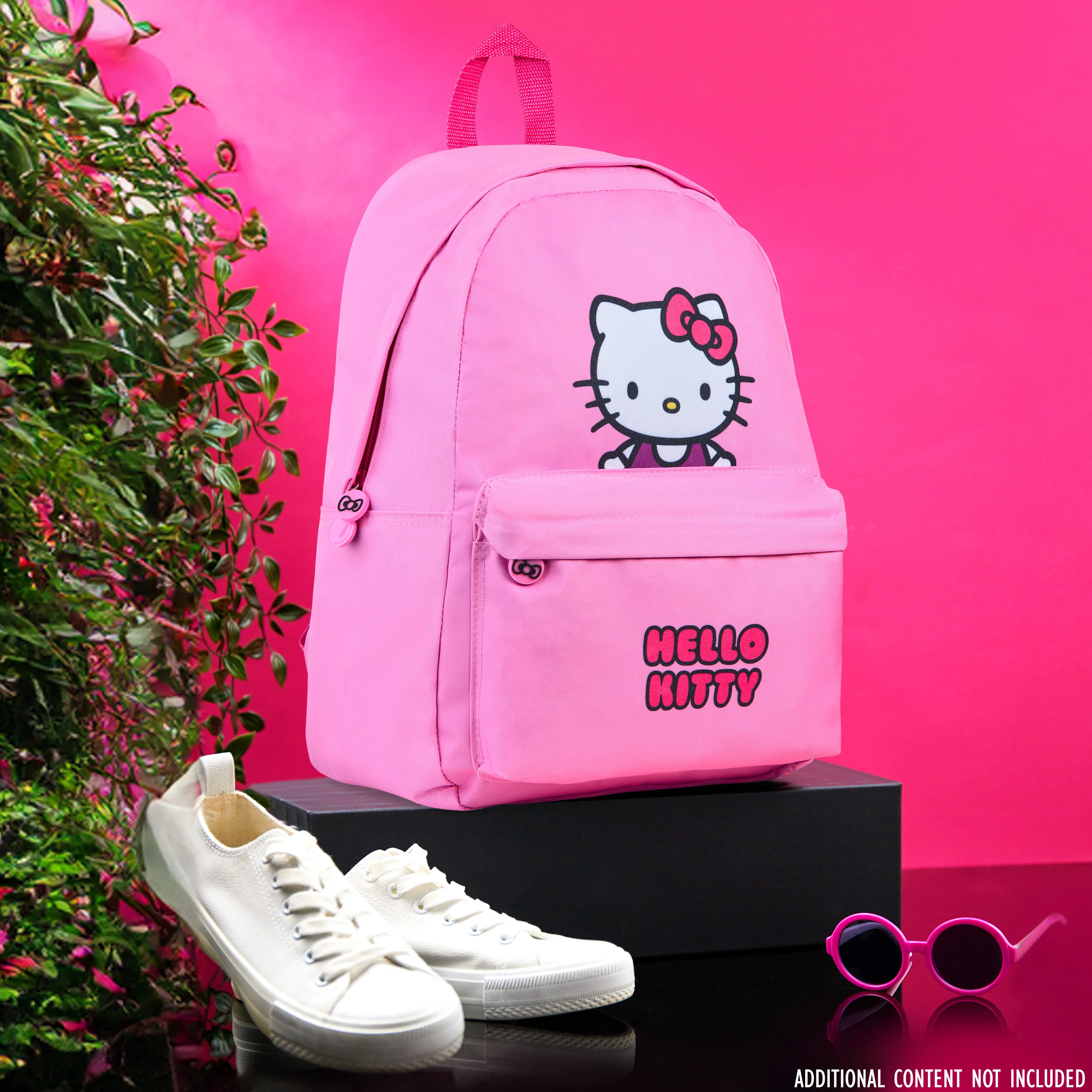 Hello Kitty Girls Backpack with Zipped Front Pocket & Adjustable Straps, Travel School - Image 2