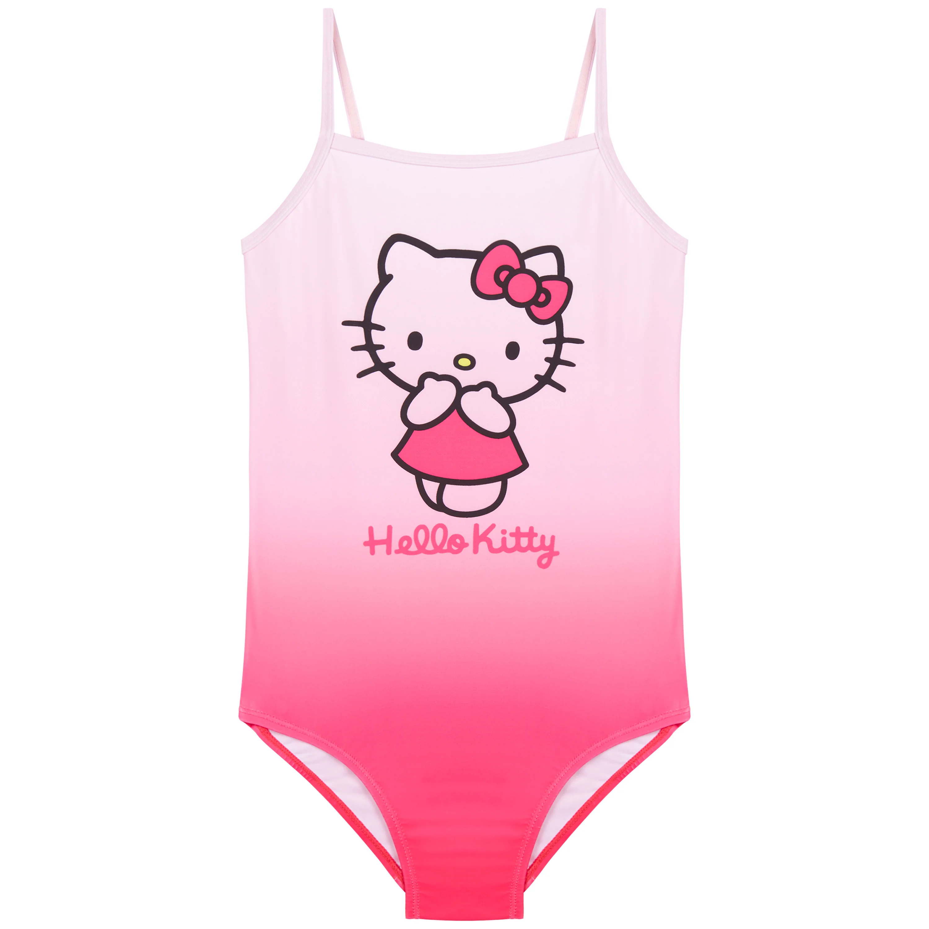 Hello Kitty Girls Swimming Costume One Piece Kawaii Swimsuit Kids Teens Comfortable Stretchy Swimwear for Beach Pool Holiday