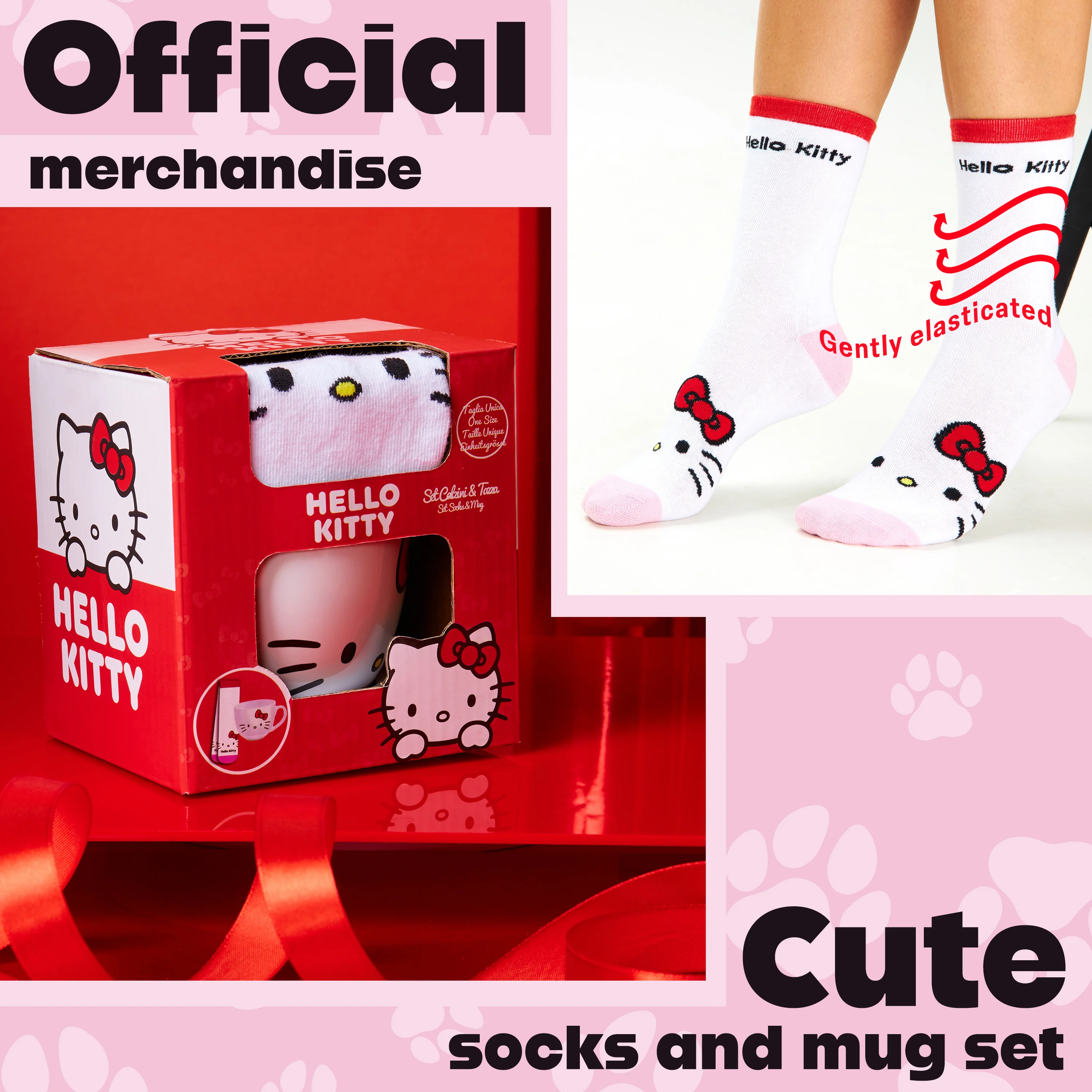 Hello Kitty Mug and Socks Gift Set for Women Calf Socks and Mug - Womens Gifts - Image 6