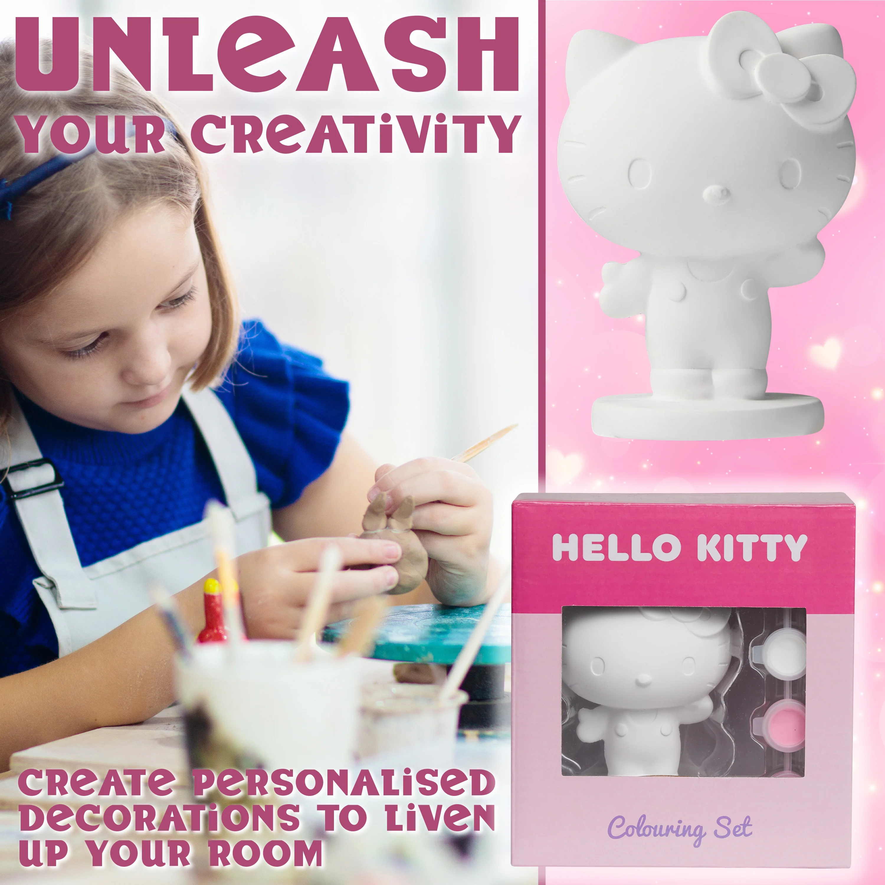 Hello Kitty Paint Your Own Plaster Figure Set - DIY Crafts Art Set Activity - Image 5
