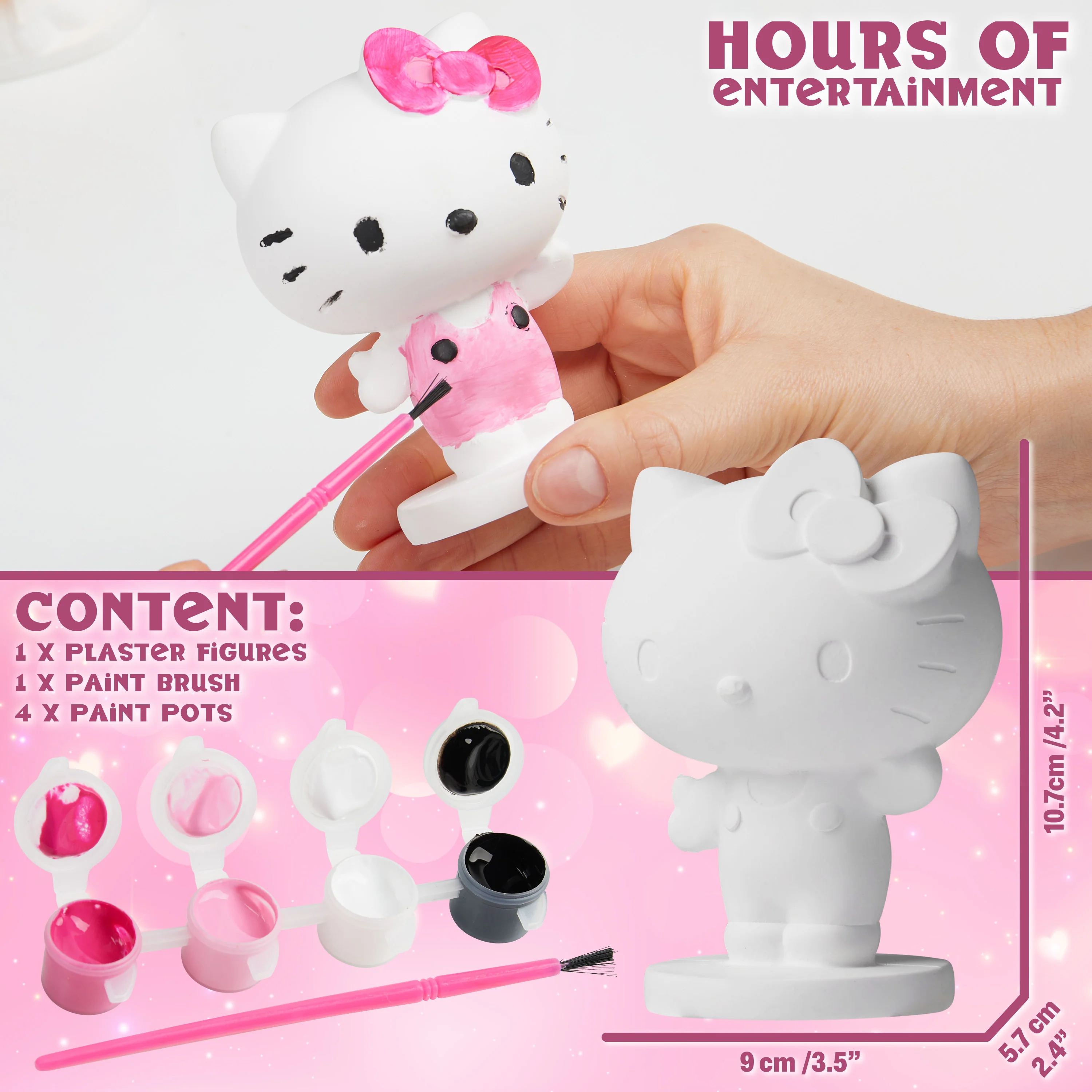 Hello Kitty Paint Your Own Plaster Figure Set - DIY Crafts Art Set Activity - Image 6