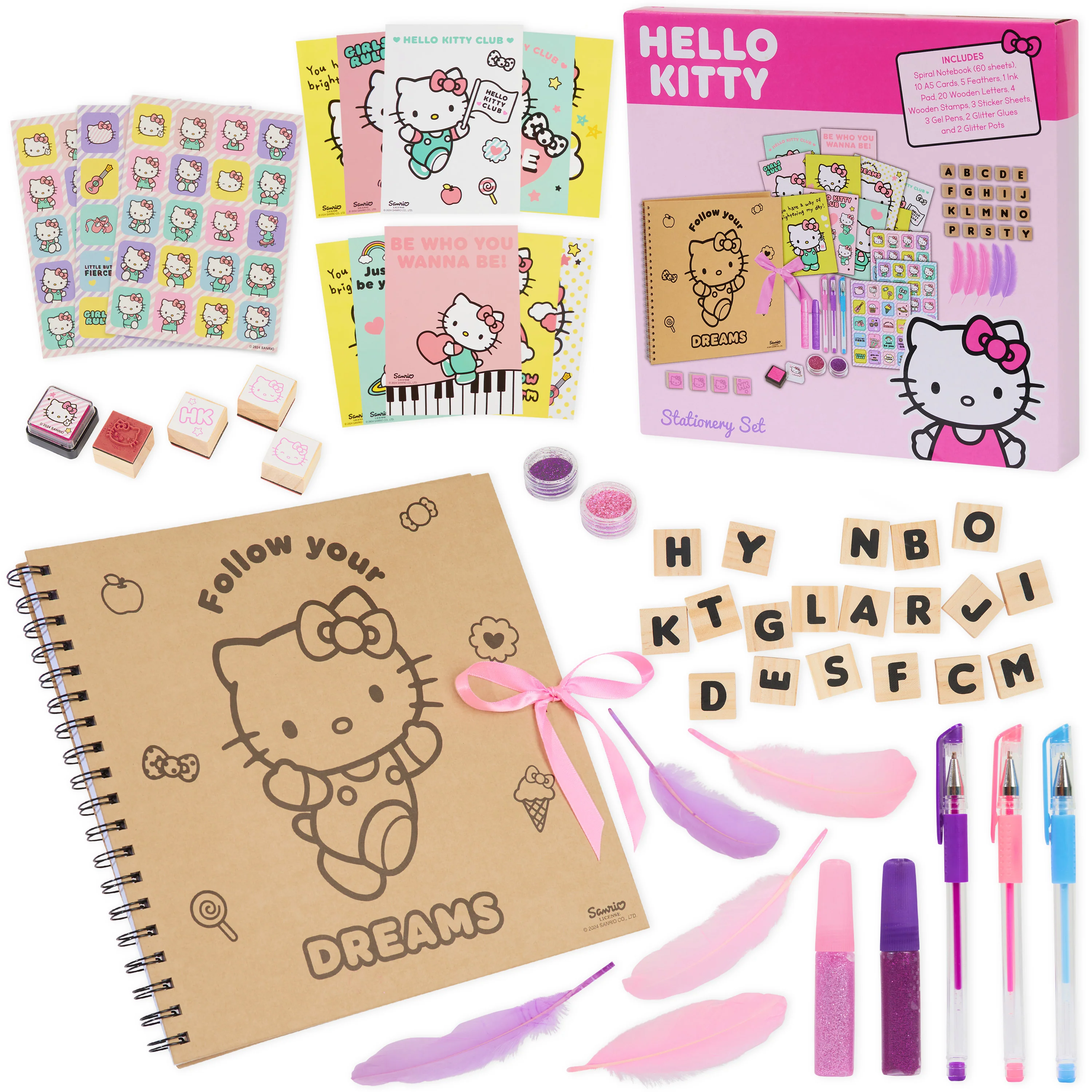 Hello Kitty Scrapbook Kit for Kids, Craft Set with Scrapbooking Accessories, Art Supplies
