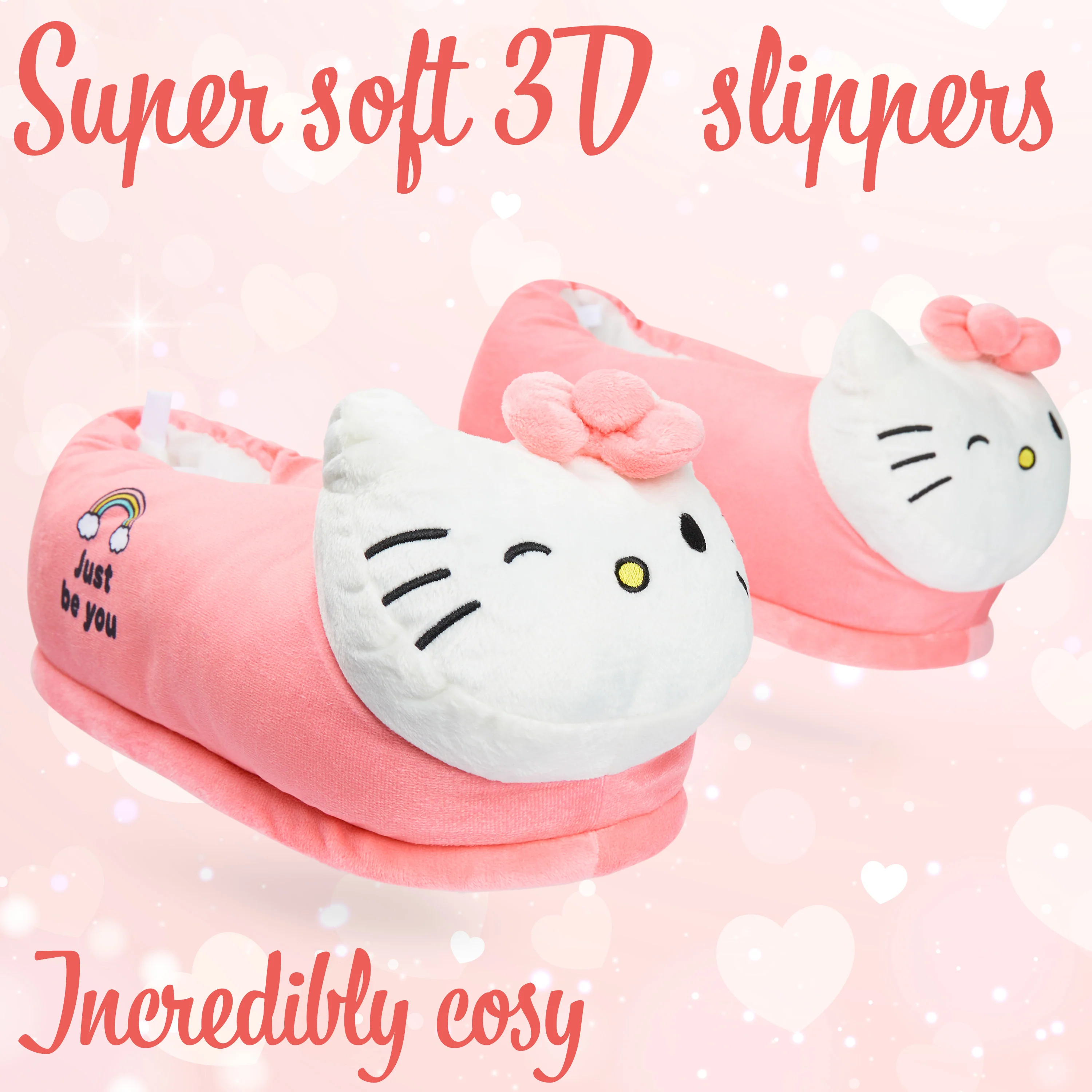 Hello Kitty Womens 3D Slippers, Cosy Indoor House Shoes Non Slip Loungewear - Gifts for Her - Image 2