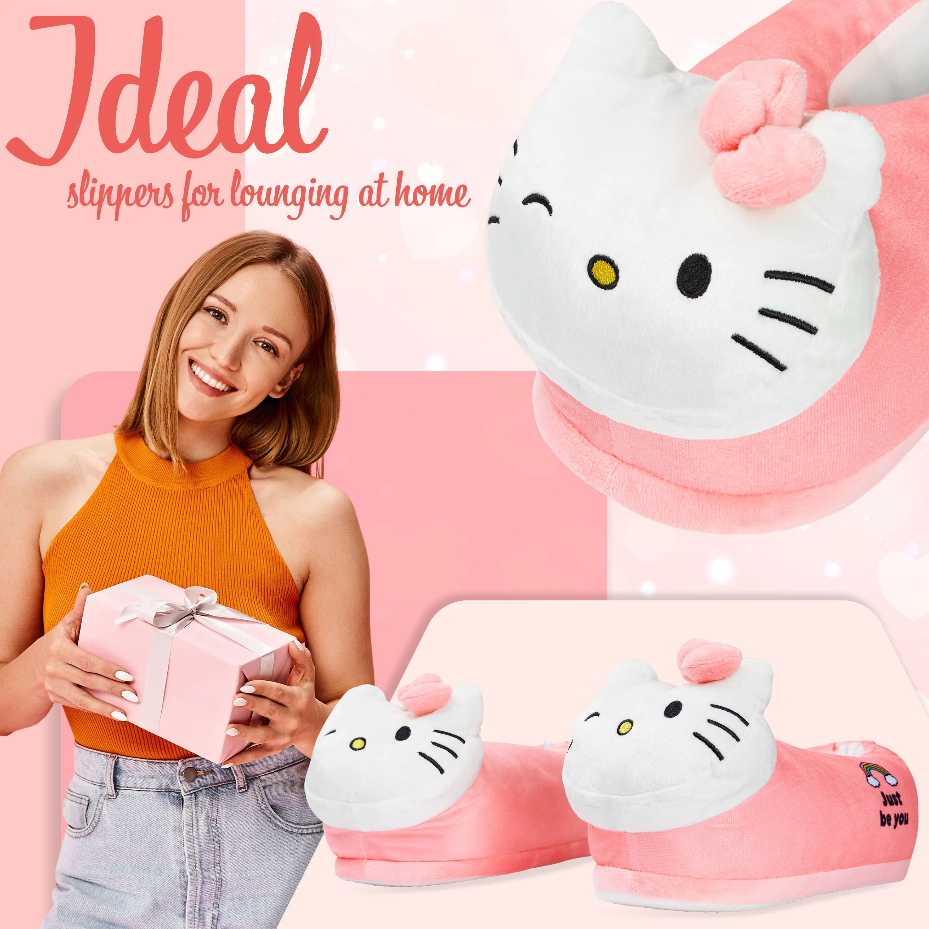 Hello Kitty Womens 3D Slippers, Cosy Indoor House Shoes Non Slip Loungewear - Gifts for Her - Image 3