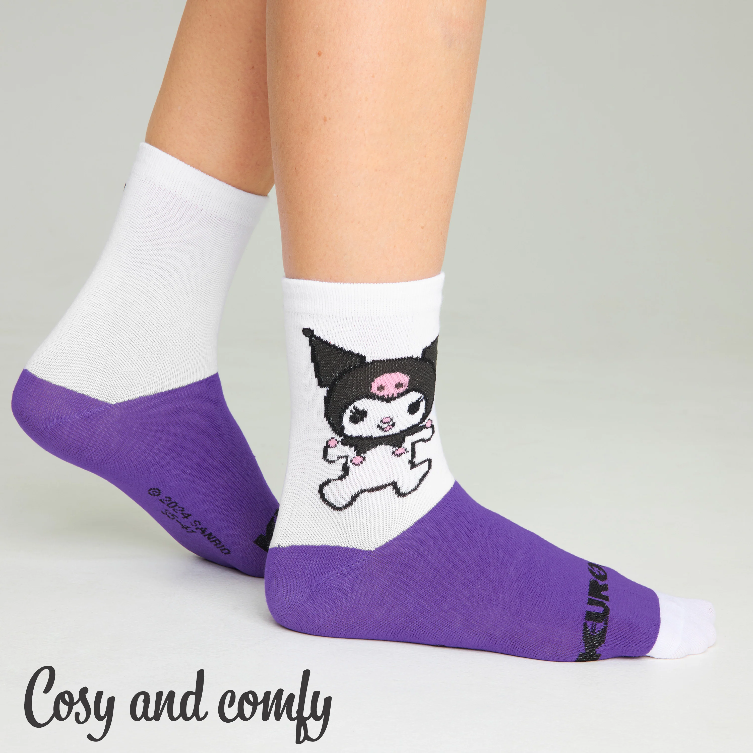 Hello Kitty Women's Novelty Calf Socks, Soft and Breathable Pack of 5 - Gifts for Her - Image 2
