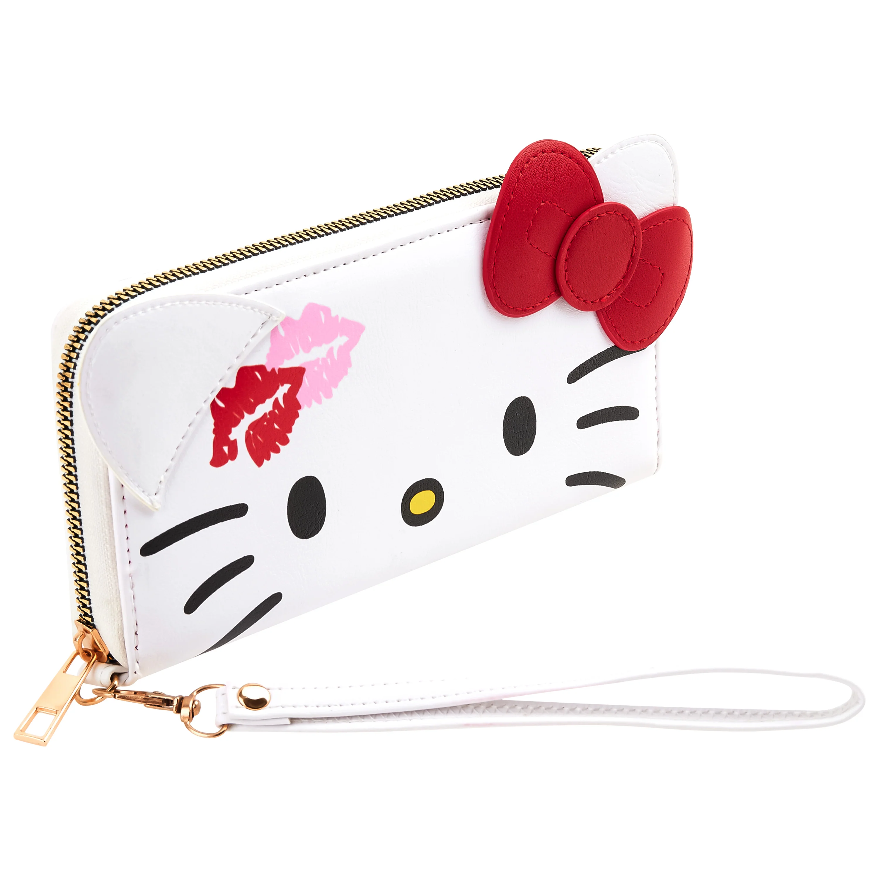 Hello Kitty Womens Zip Around Purse, Card Slots Coin Compartment - Gifts for Her