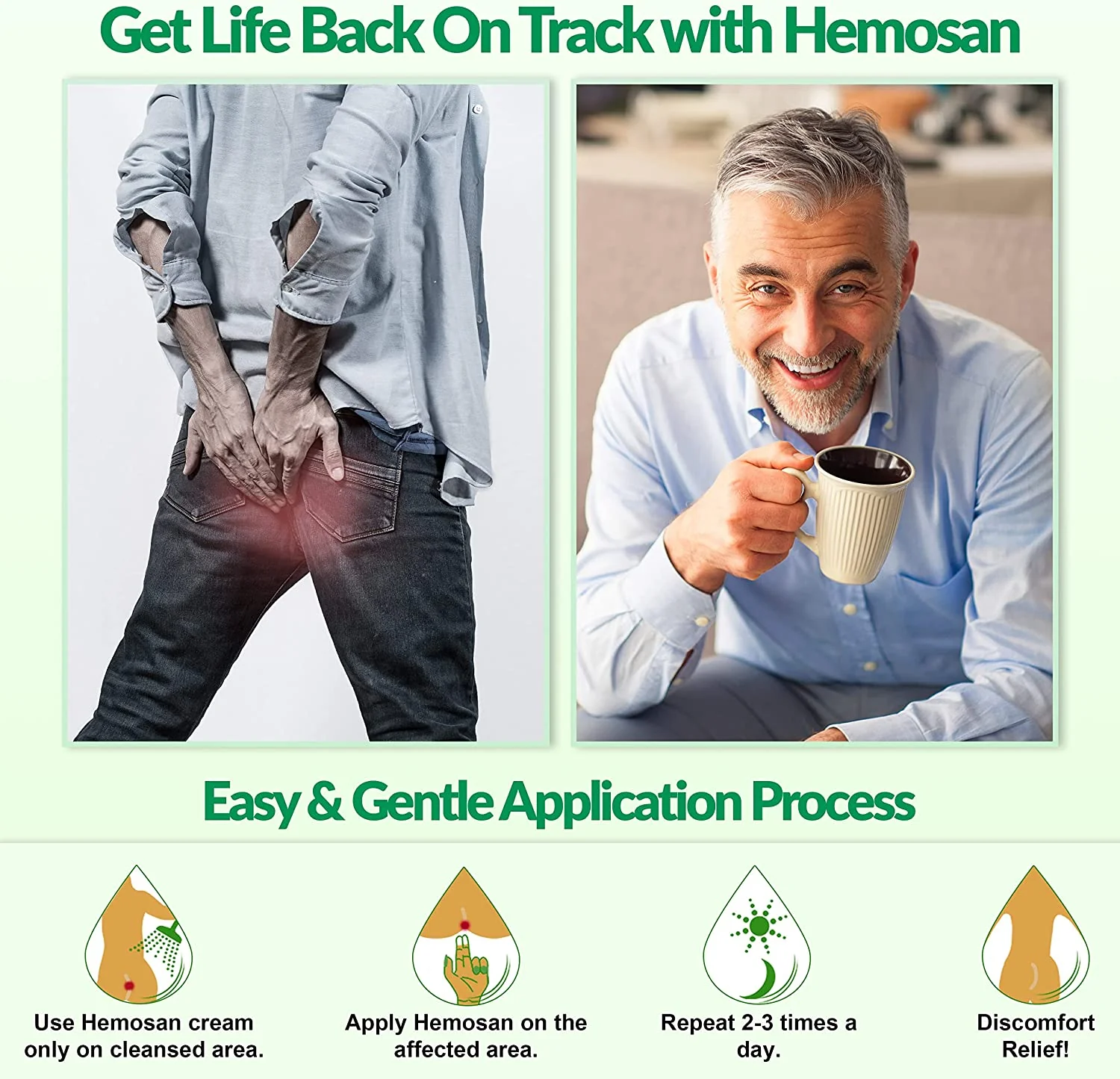 HEMOSAN Haemorrhoid Cream Treatment - Fast Relief Cream - Pack of 3 - Image 6