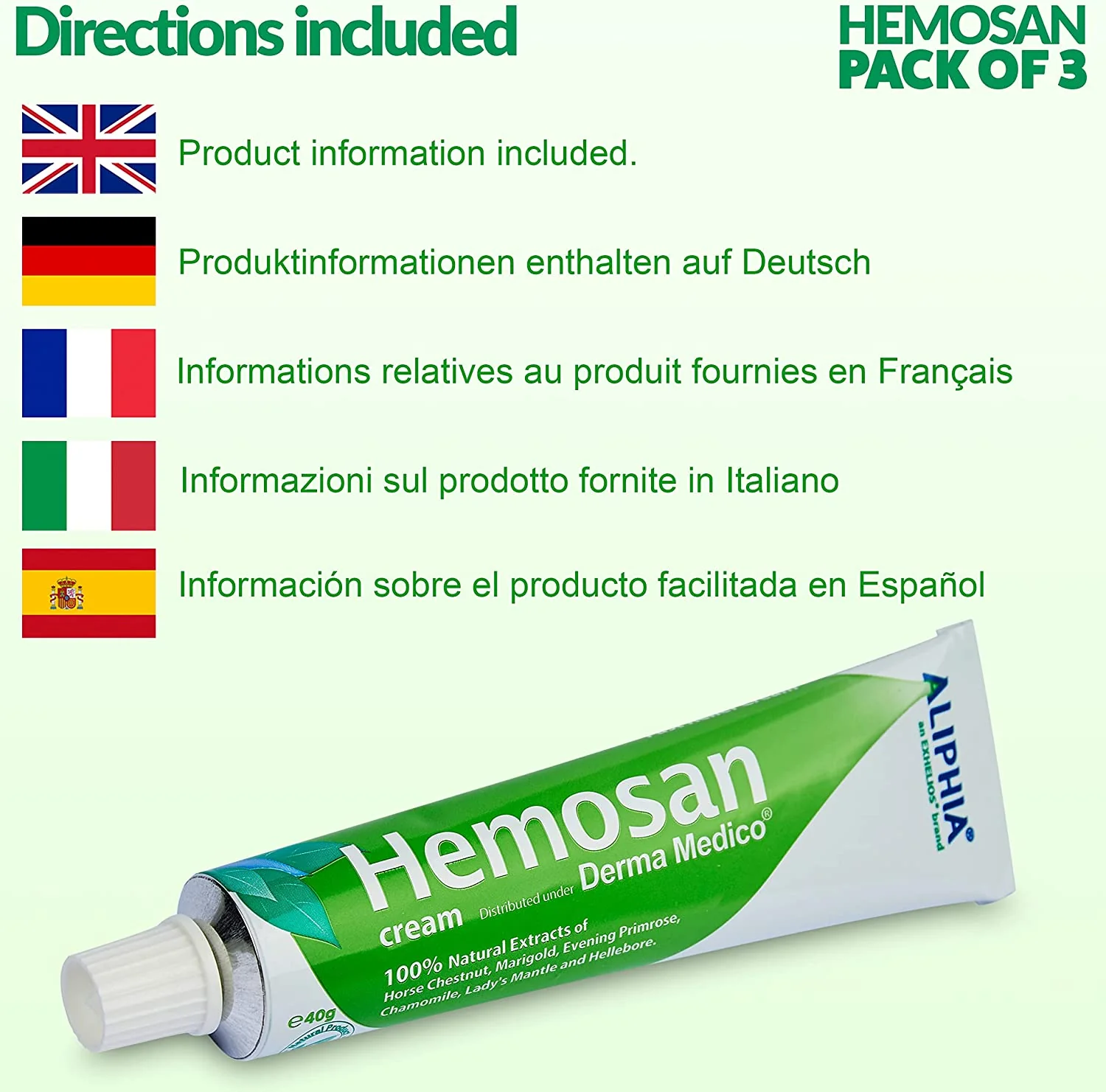 HEMOSAN Haemorrhoid Cream Treatment - Fast Relief Cream - Pack of 3 - Image 7