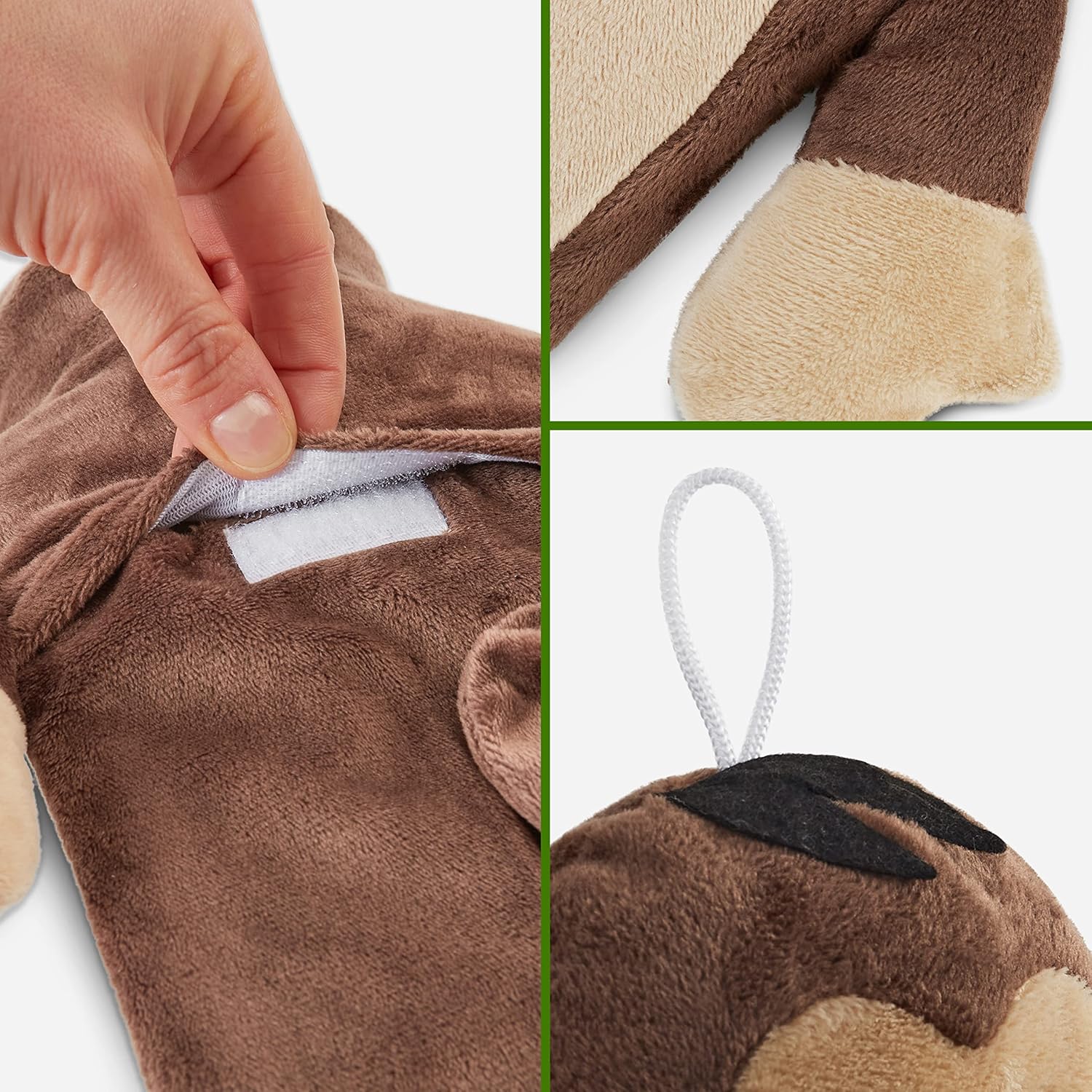 Hot Water Bottle with Monkey Fleece Cover 1 Litre Capacity Natural Rubber Hot Water Bottle - Image 7
