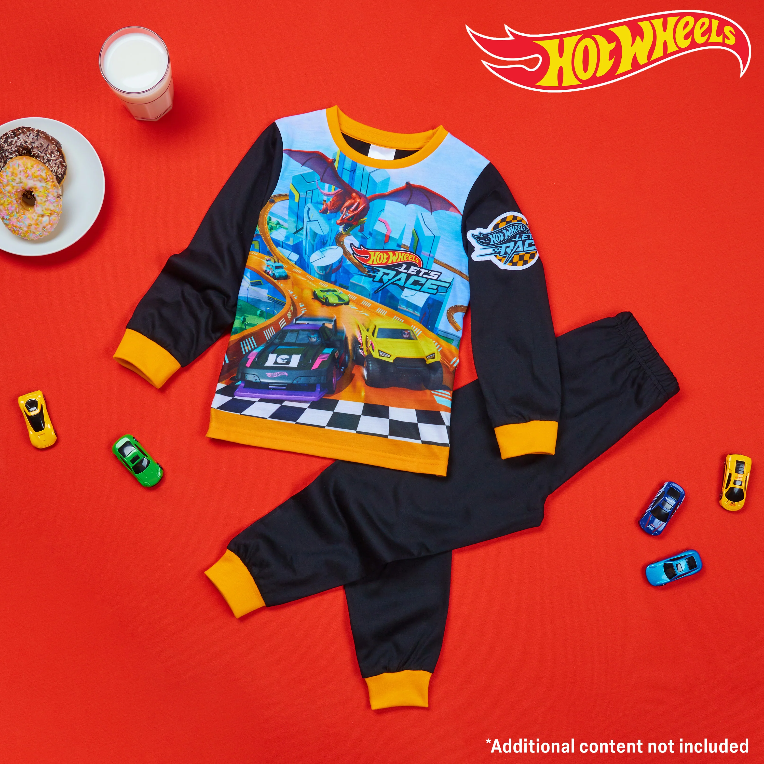 Hot Wheels Boys Long Pyjamas Set, Comfortable 2 Piece Nightwear Set - Boys Gifts - Image 2