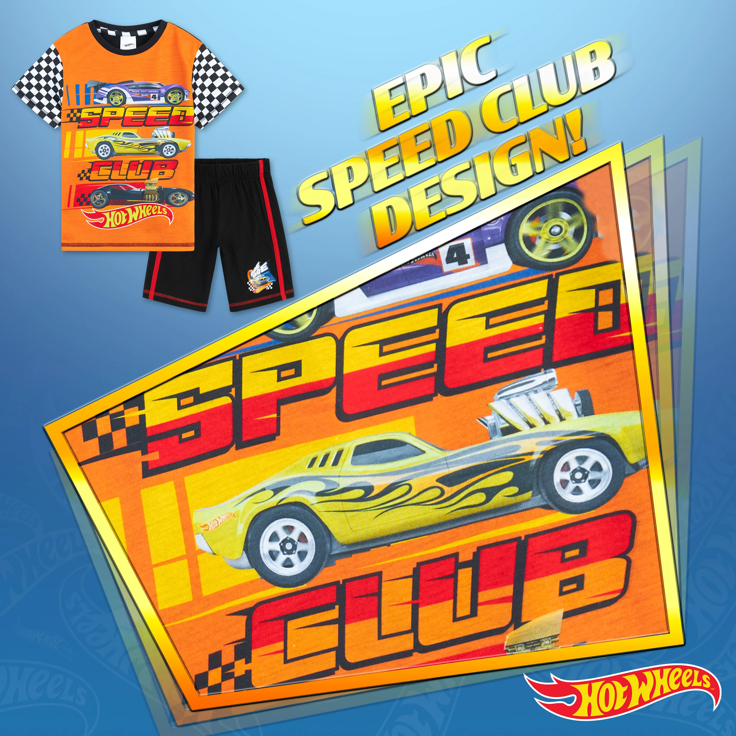 Hot Wheels Boys Pyjamas, 2 Piece Summer Nightwear Short PJs for Boys - Image 3