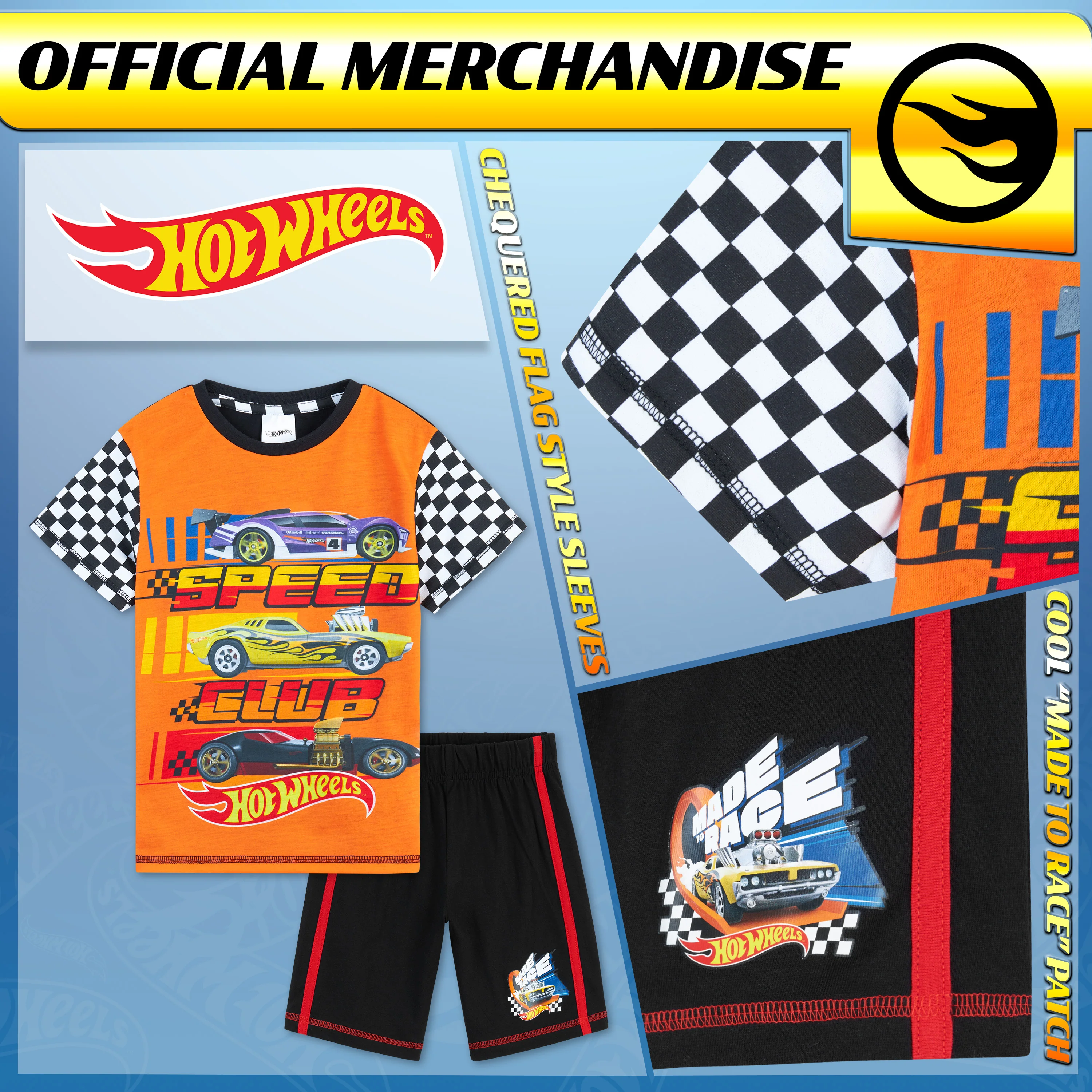 Hot Wheels Boys Pyjamas, 2 Piece Summer Nightwear Short PJs for Boys - Image 4