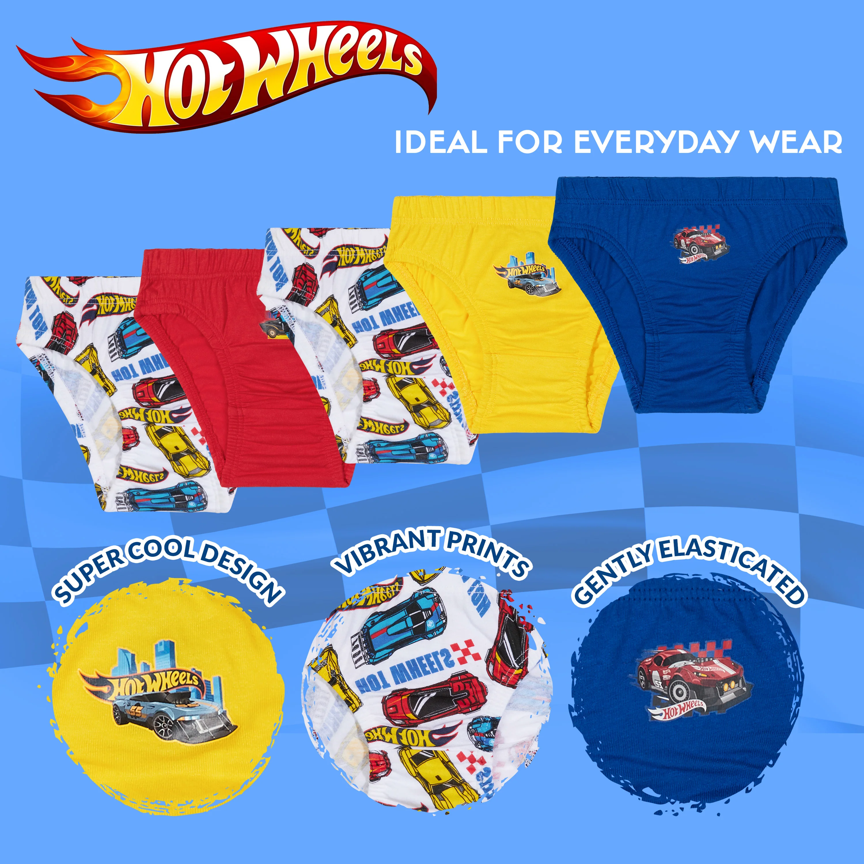 Hot Wheels Boys Underwear Briefs - Pack of 5 - Image 4