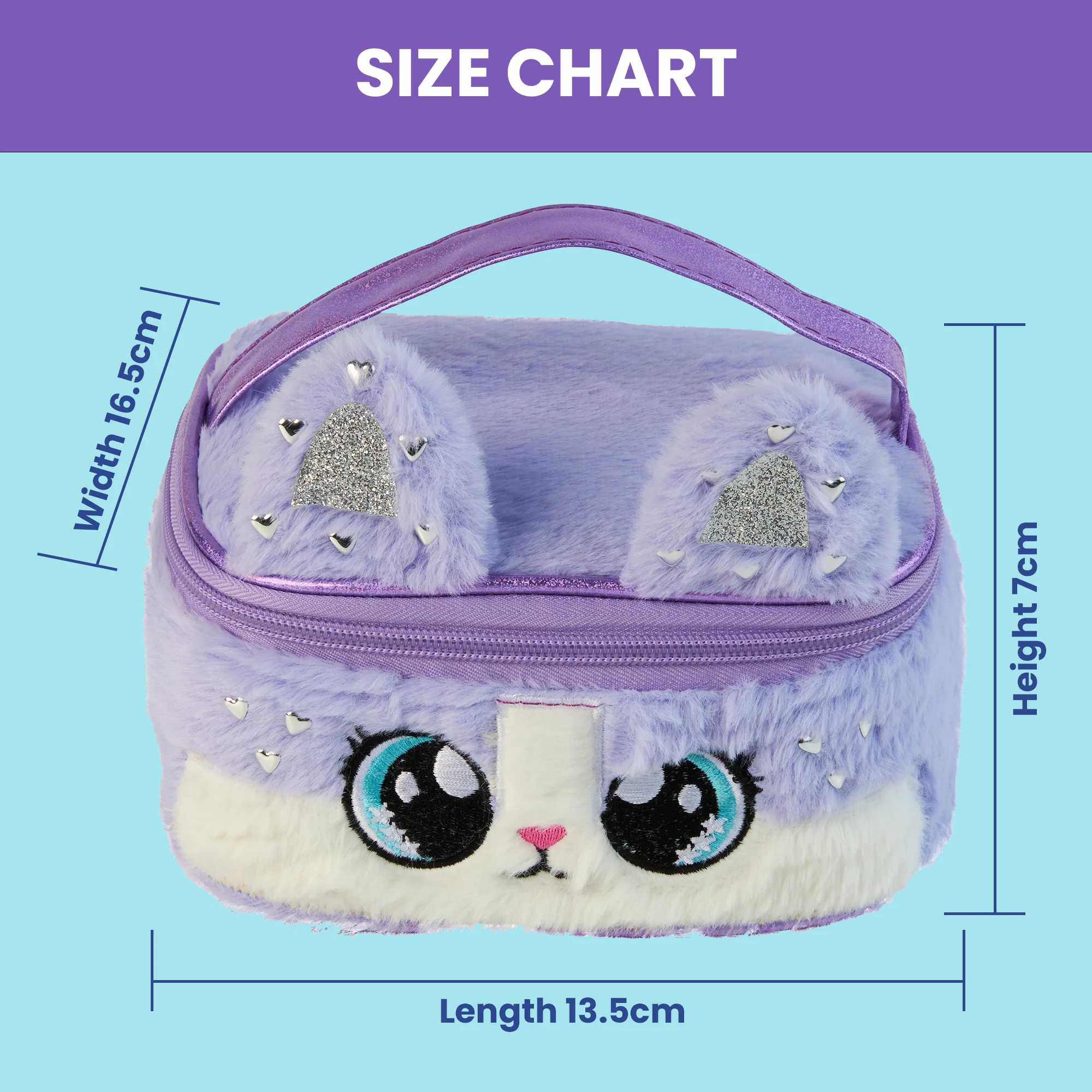 Kids Nail Polish Sets For Girls in Plush Cat Cosmetics Case - Image 4
