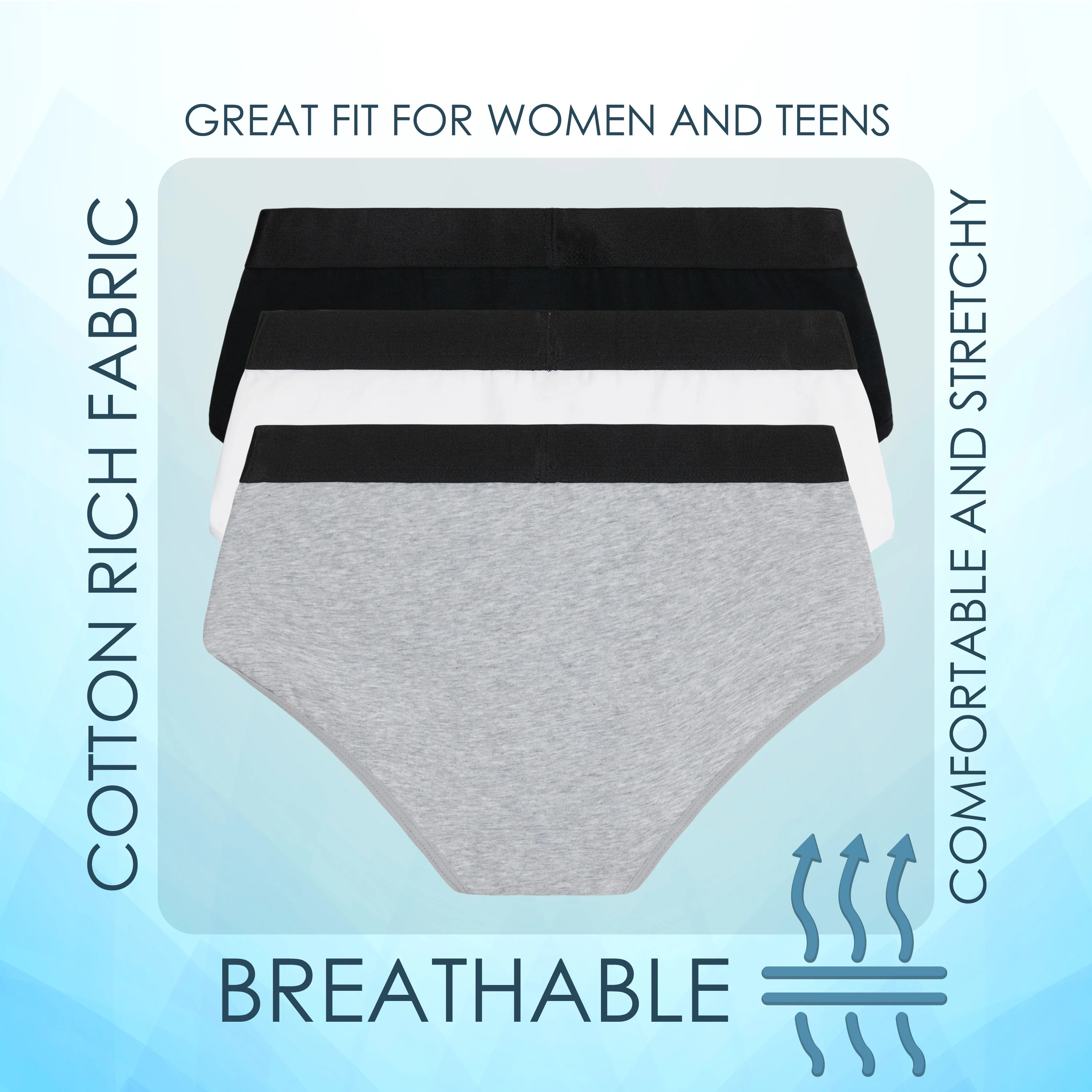 Knickers for Women - Multipack of 5 Teenagers & Ladies Underwear - Image 3