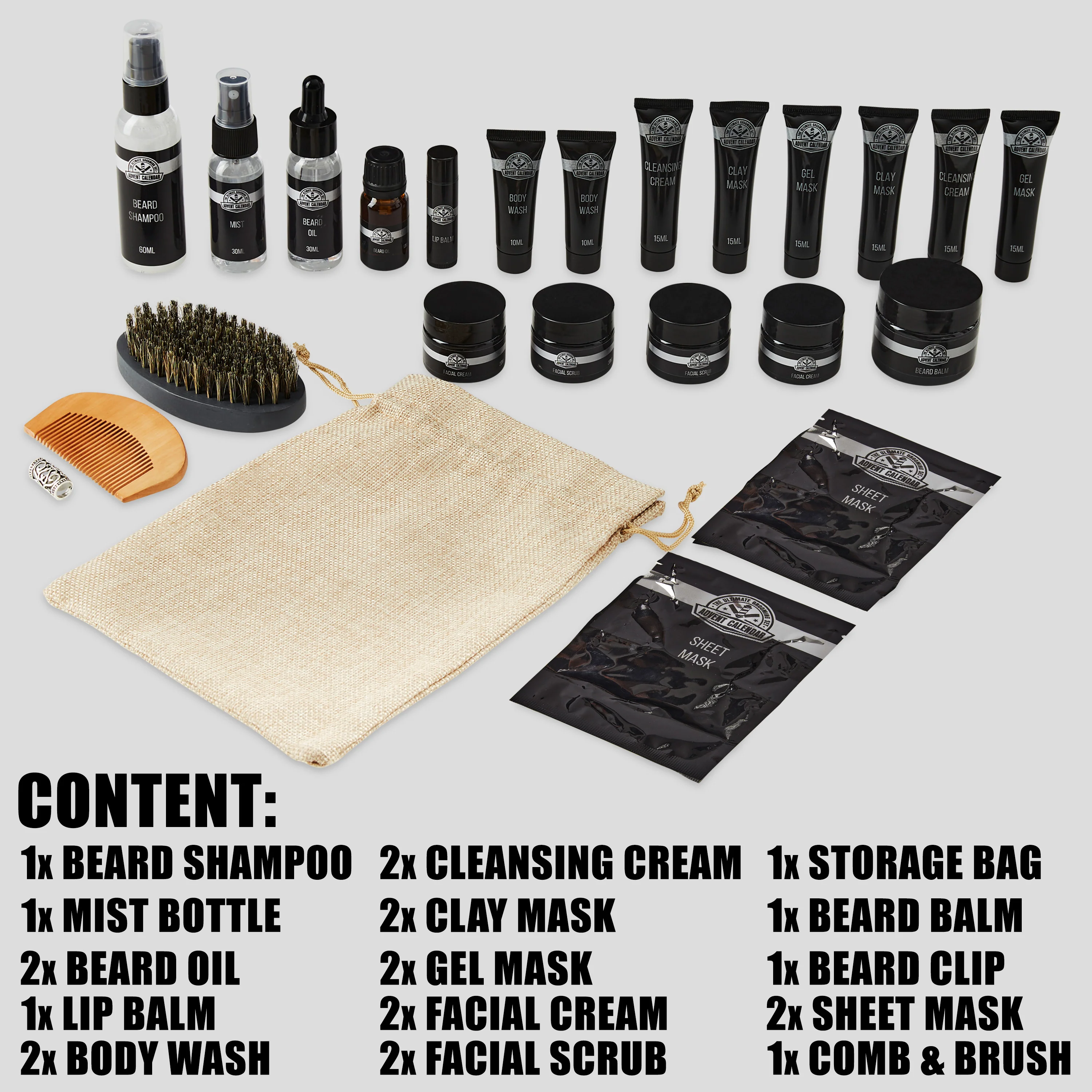 KreativeKraft Beard Grooming Kit with Travel Pouch -Set for Men - Image 5