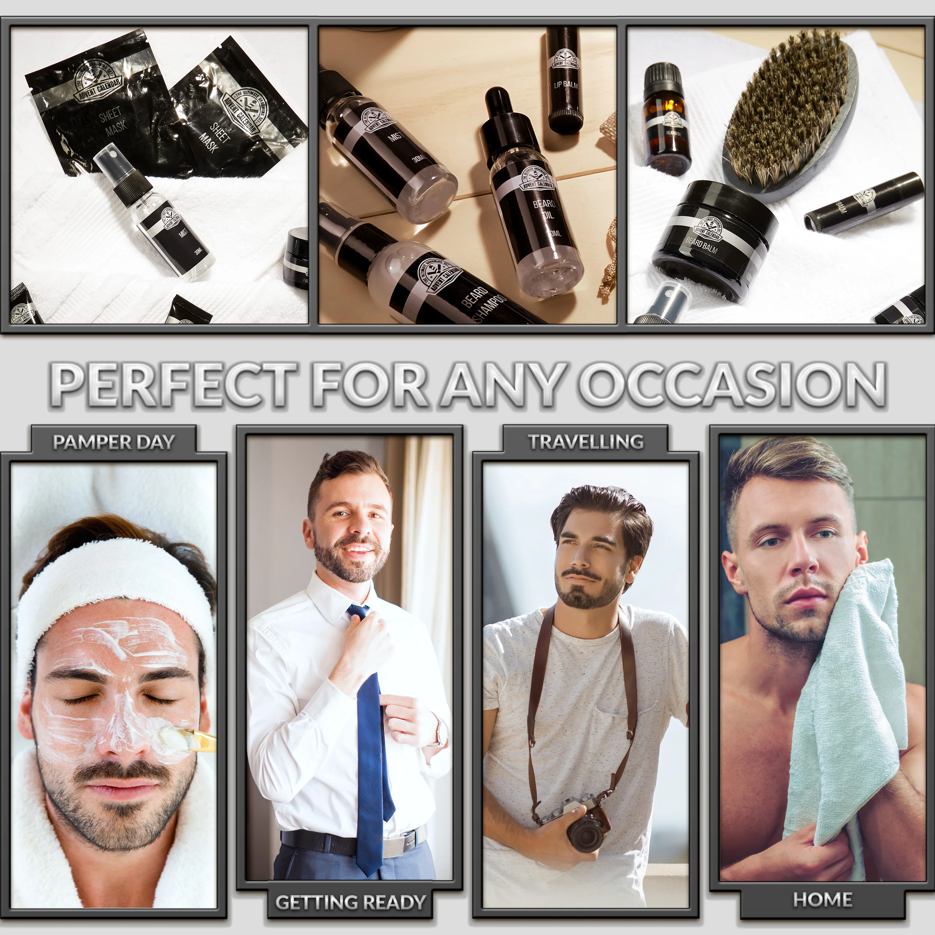 KreativeKraft Beard Grooming Kit with Travel Pouch -Set for Men - Image 7