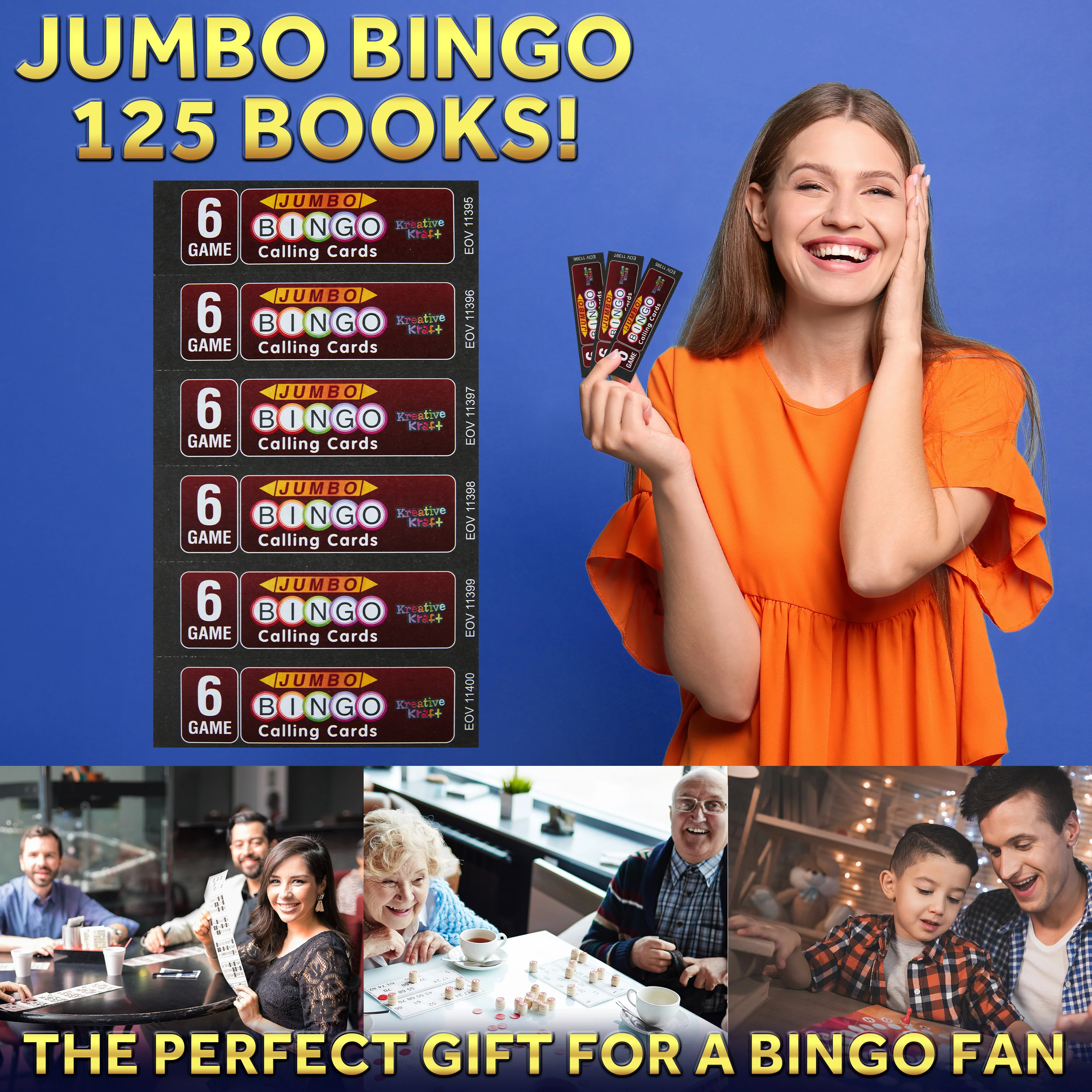 KreativeKraft Bingo Game Set or Bingo Accessories, Raffle Tickets Easy Tear Bingo Dabbers Non Drip Bingo Book Bingo Tickets Counters for Events Parties (Bingo Books) - Image 3