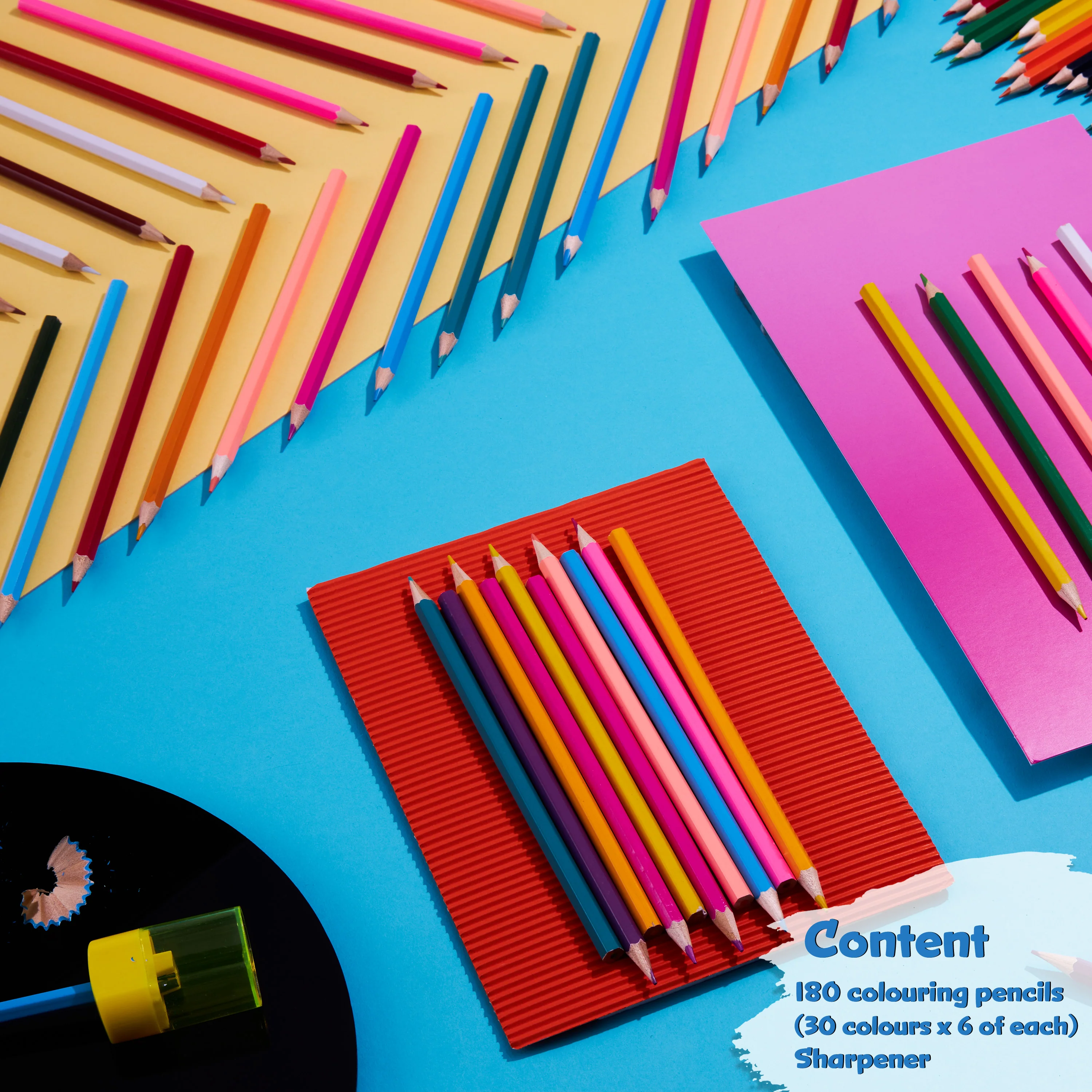 KreativeKraft Coloured Pencils Set of 180 - Colouring Pencils for Kids - Image 6