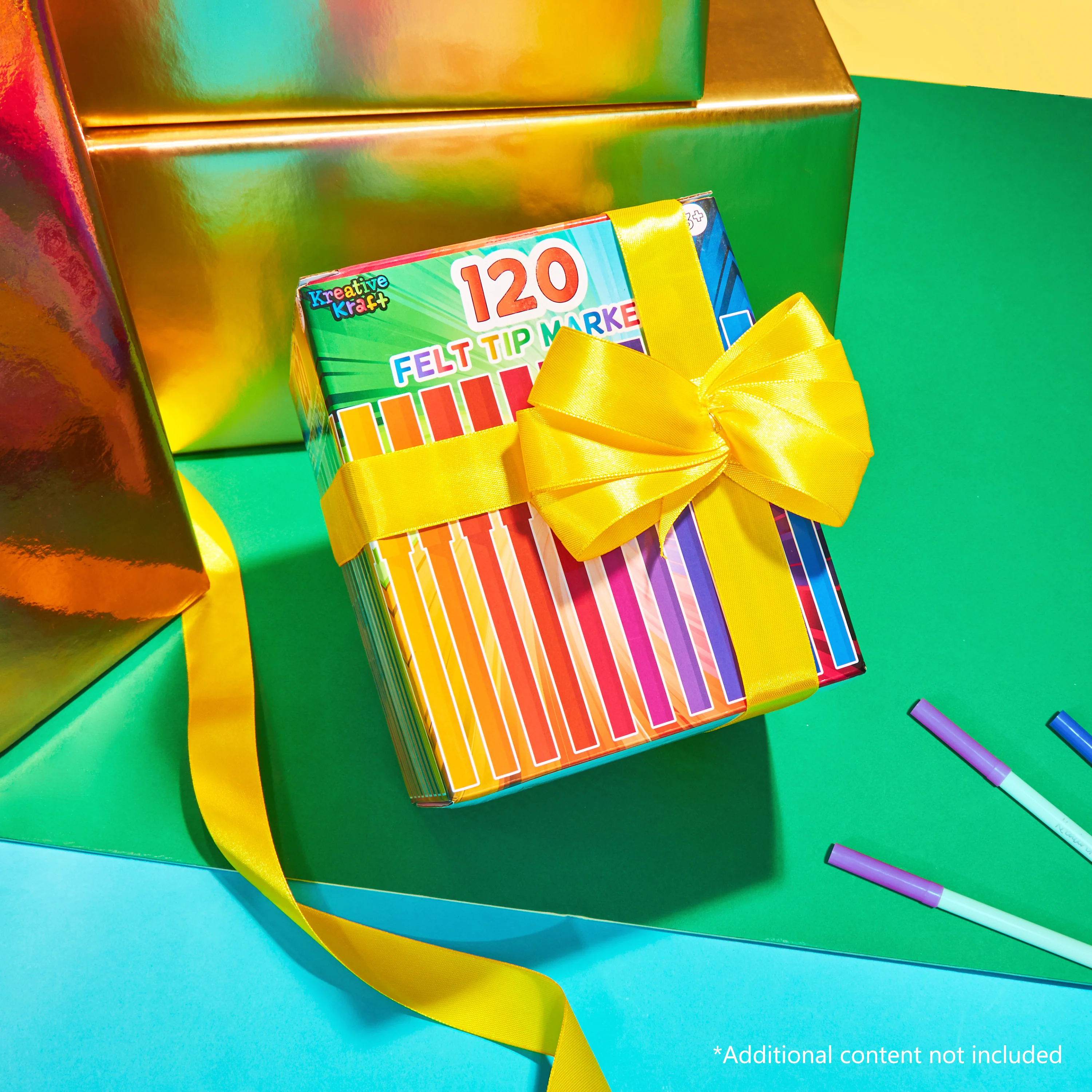 KreativeKraft Colouring Pens Set of 120 Felt Tip Pens - Colouring Pens for Kids, Teens and Adults - 30 Colours - Image 4