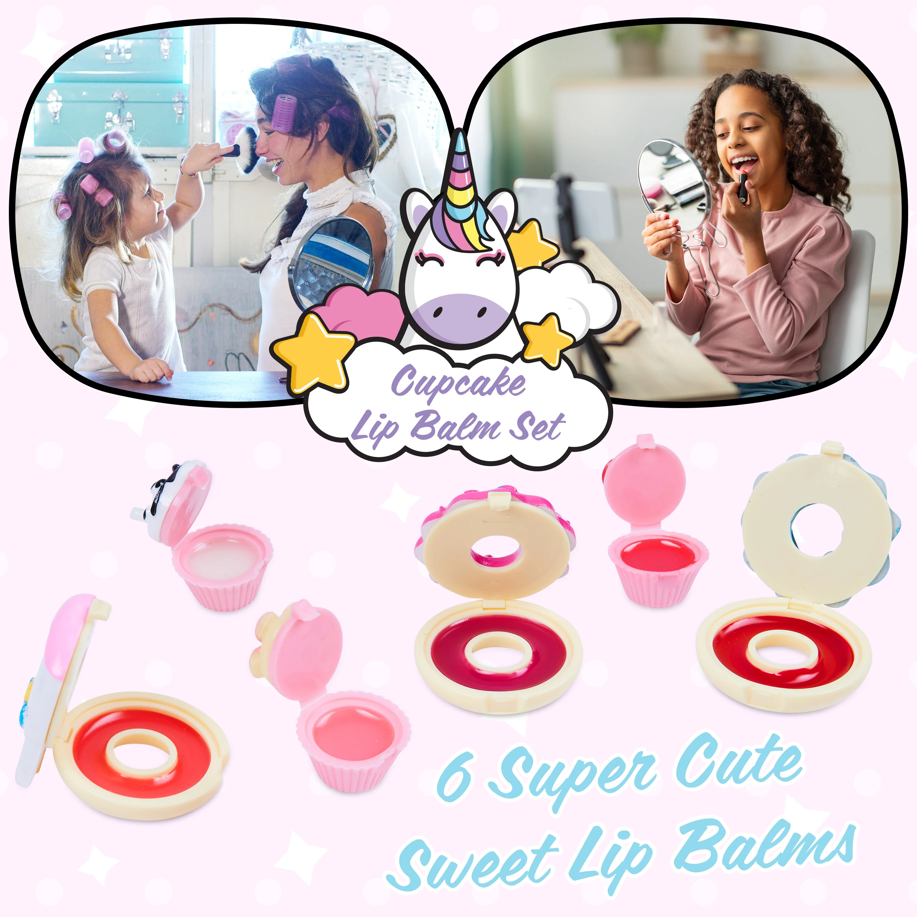 KreativeKraft Cross Body Bag Lip Balm Set for Girls Cupcake Shoulder Bag - Image 3