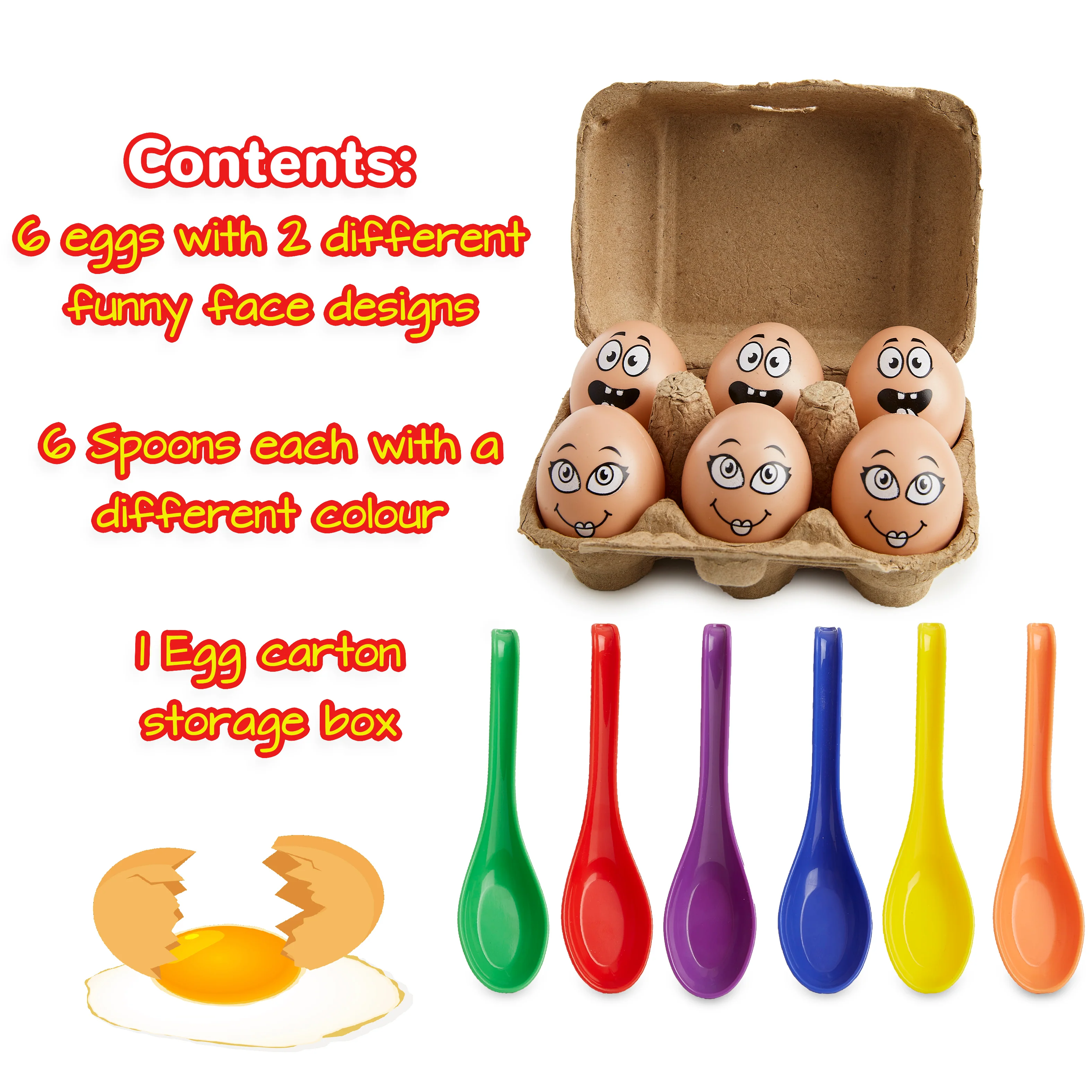 KreativeKraft Egg and Spoon Race Kit, Garden Outdoor Toys Family Party Games - Image 6