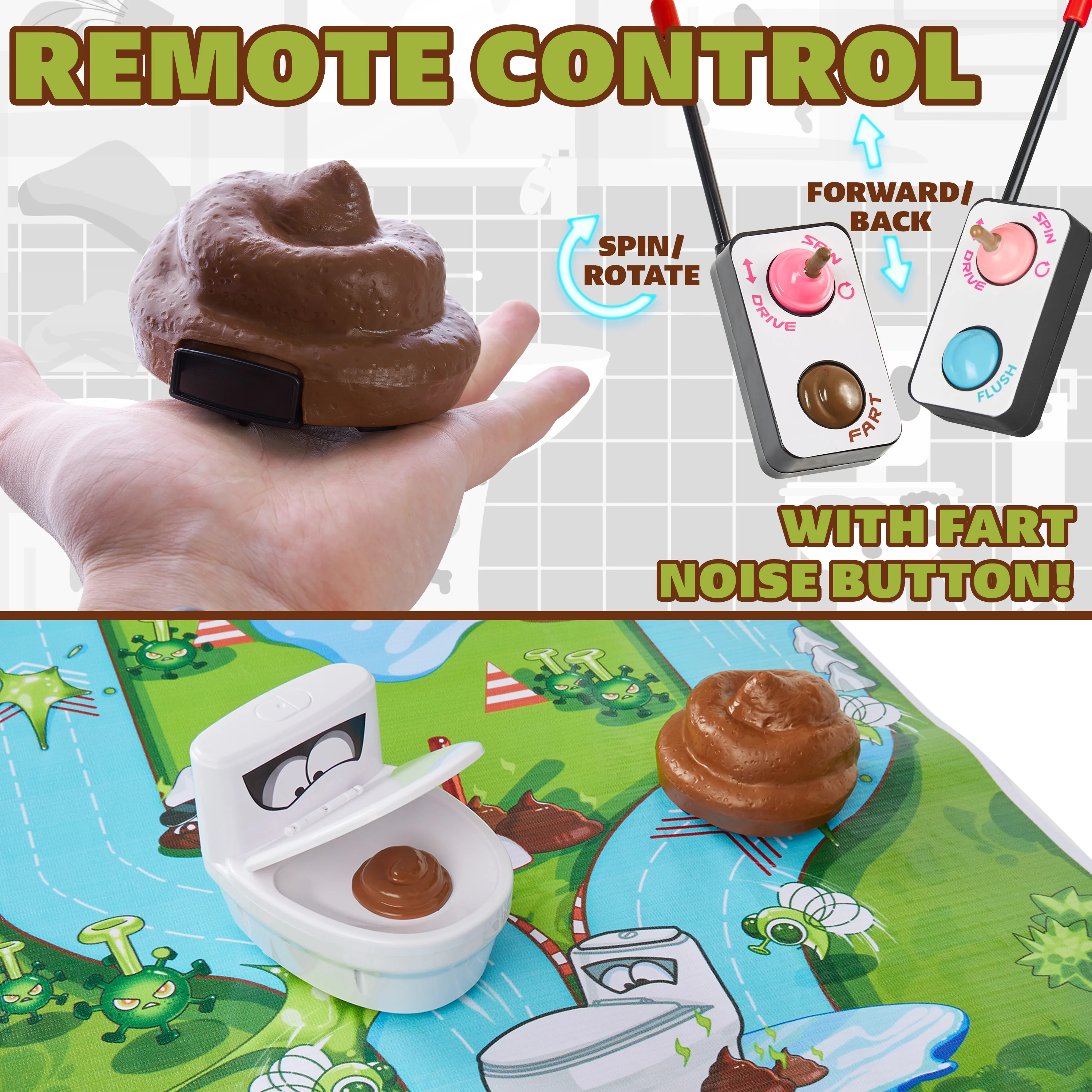 KreativeKraft Fake Poo Game Battery Operated with Remote Control - Novelty Gifts - Image 4