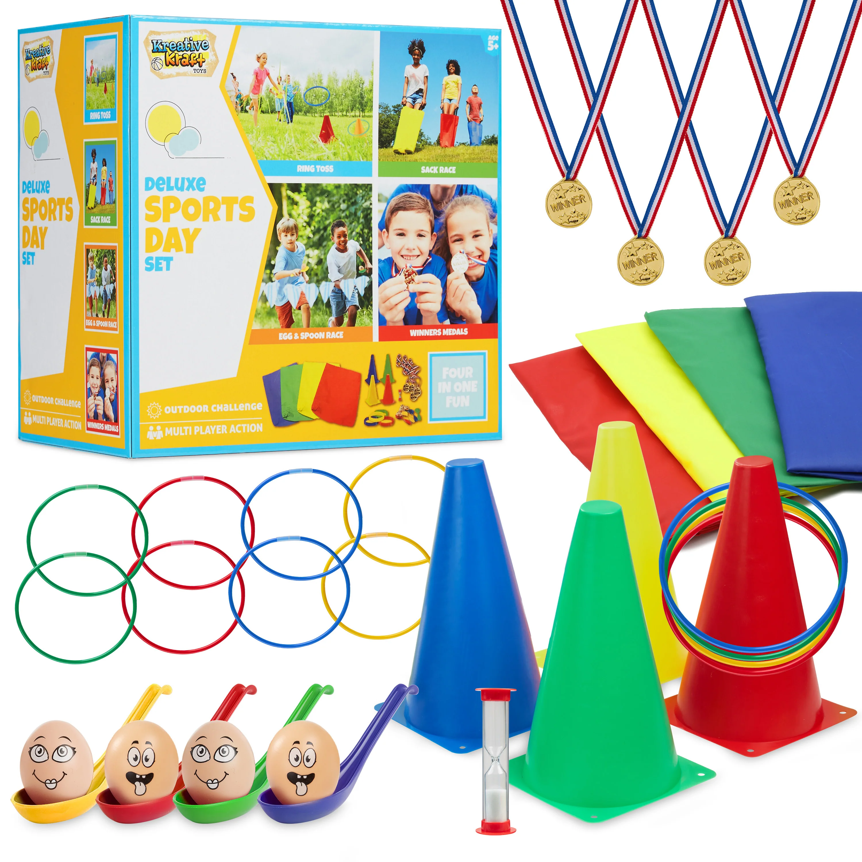 KreativeKraft Kids Games Outdoor Play Equipment for Kids Adults Family Garden Toys