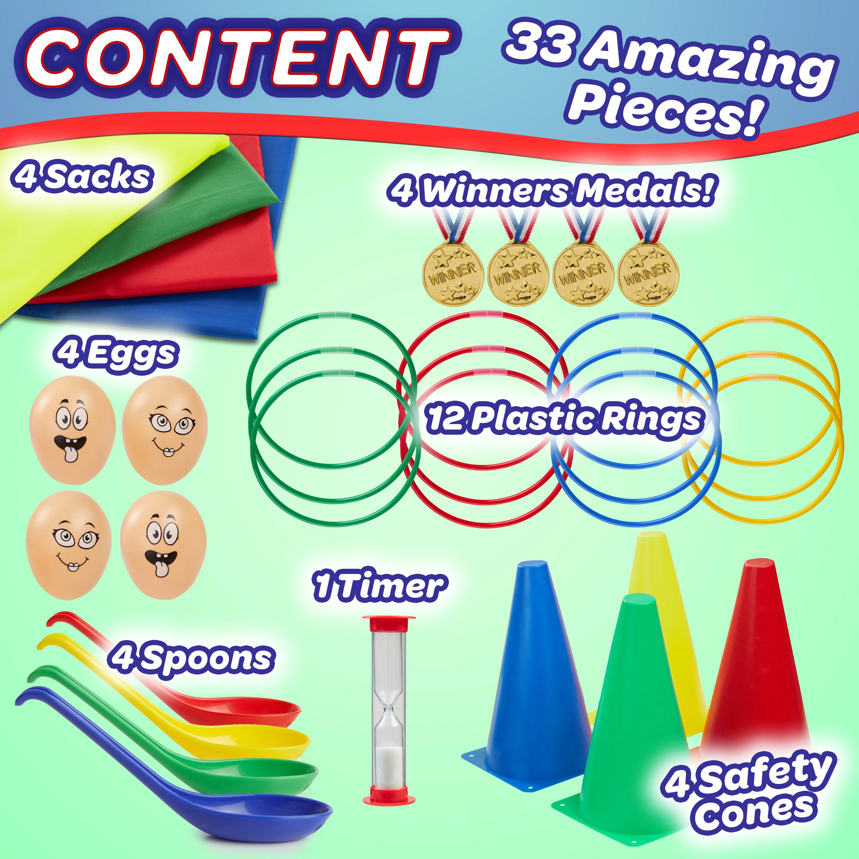 KreativeKraft Kids Games Outdoor Play Equipment for Kids Adults Family Garden Toys - Image 3