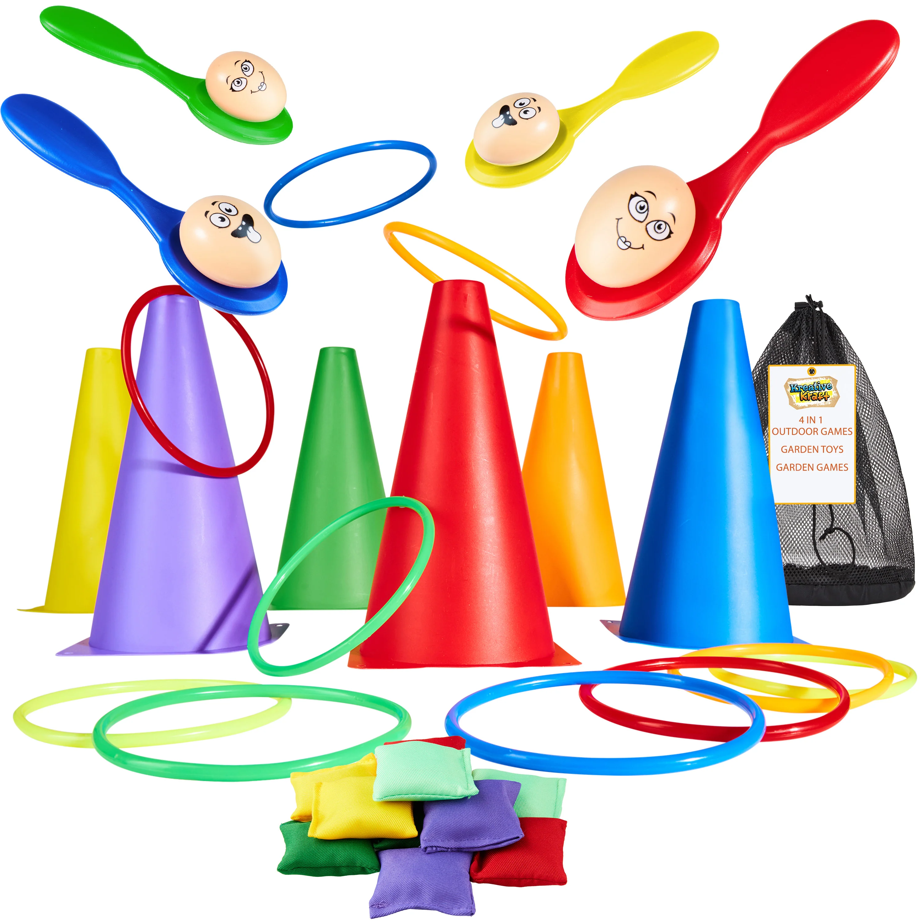 KreativeKraft Kids Games Outdoor Play Equipment for Kids Adults Family Garden Toys