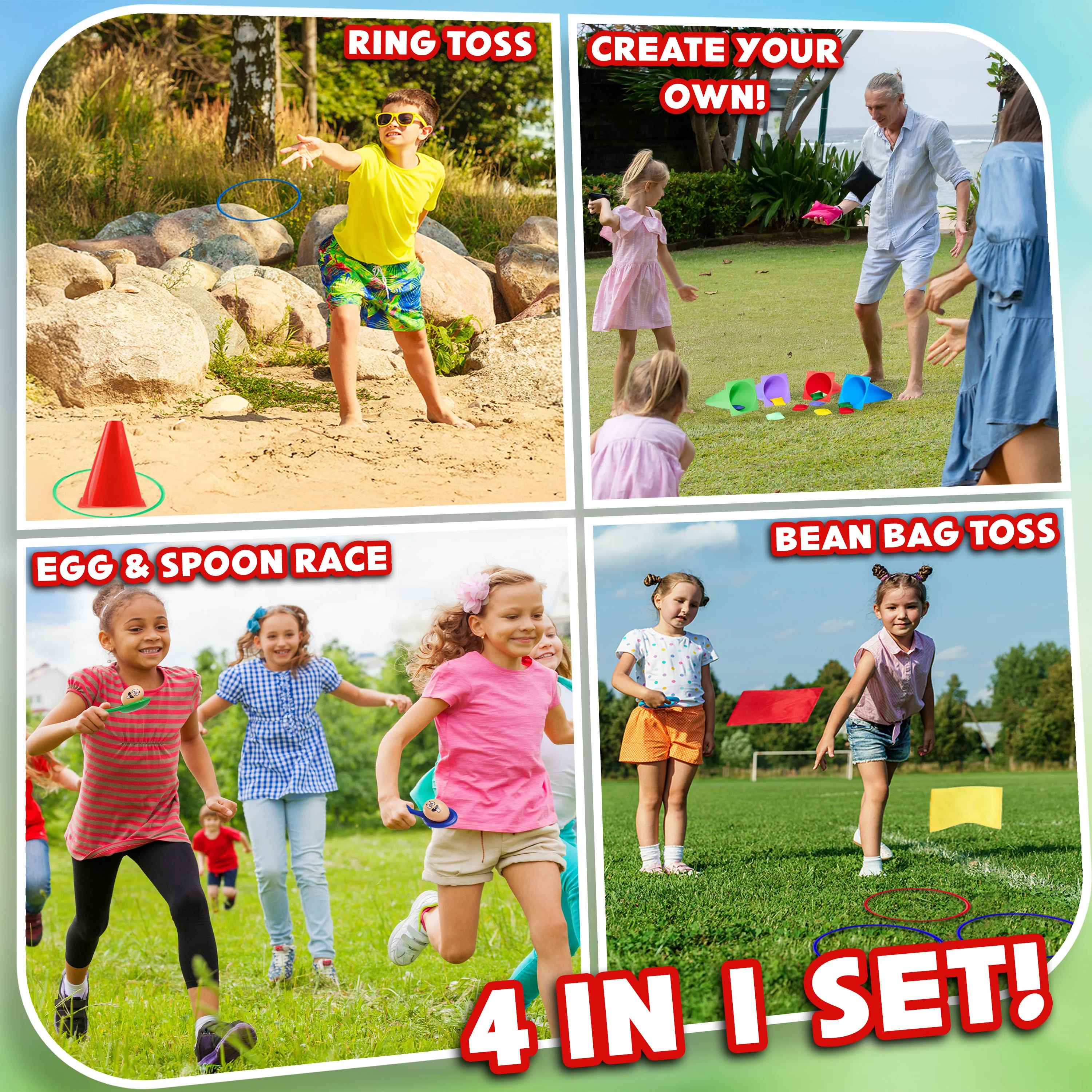 KreativeKraft Kids Games Outdoor Play Equipment for Kids Adults Family Garden Toys - Image 3
