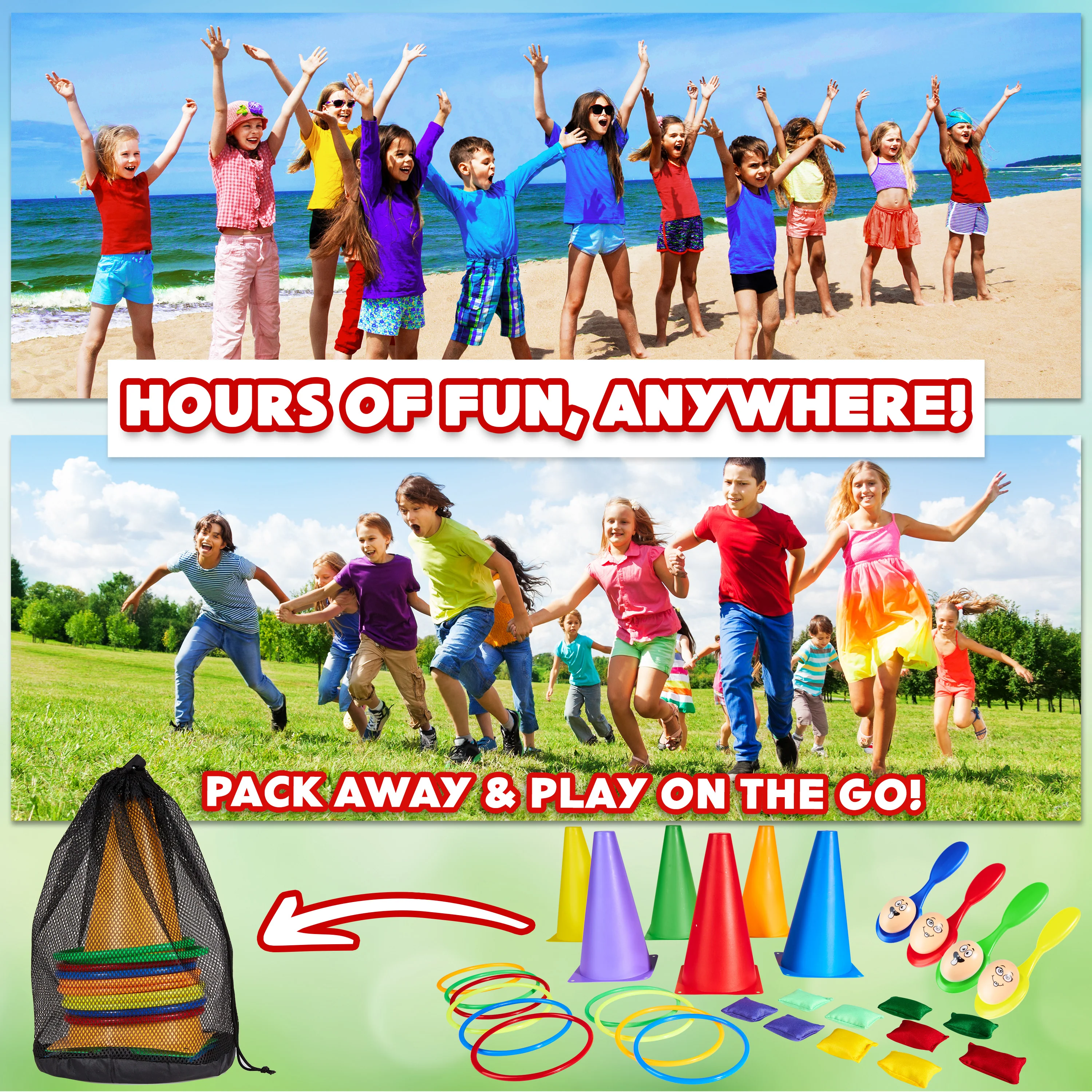 KreativeKraft Kids Games Outdoor Play Equipment for Kids Adults Family Garden Toys - Image 4