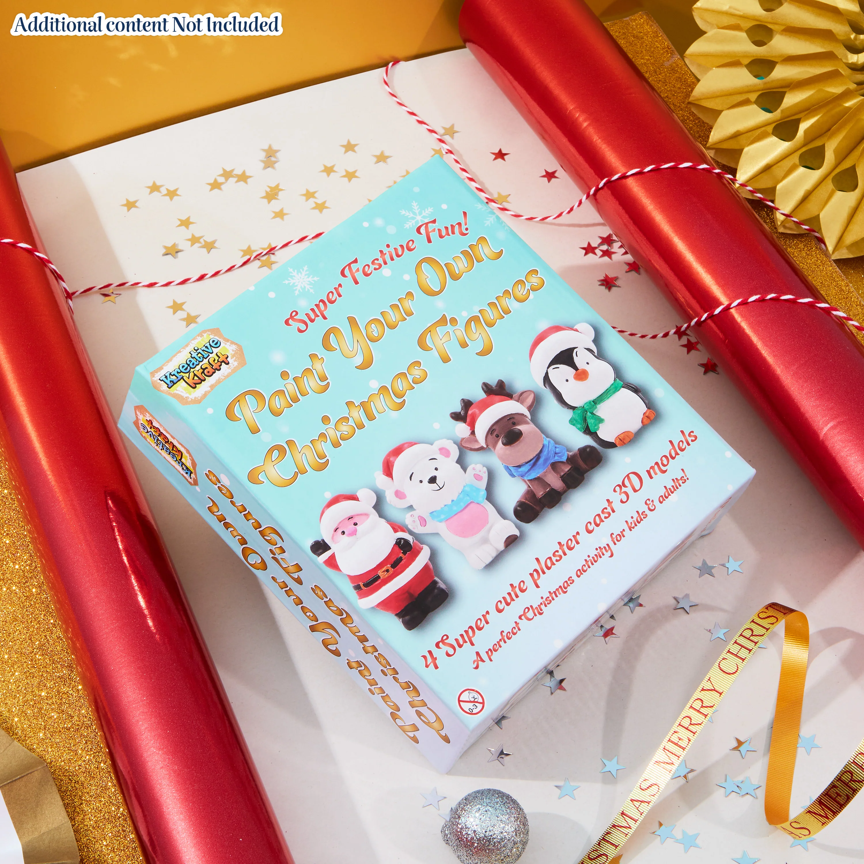 KreativeKraft Kids Paint Your Own Christmas Decorations Set - Arts and Crafts for Kids - Image 2